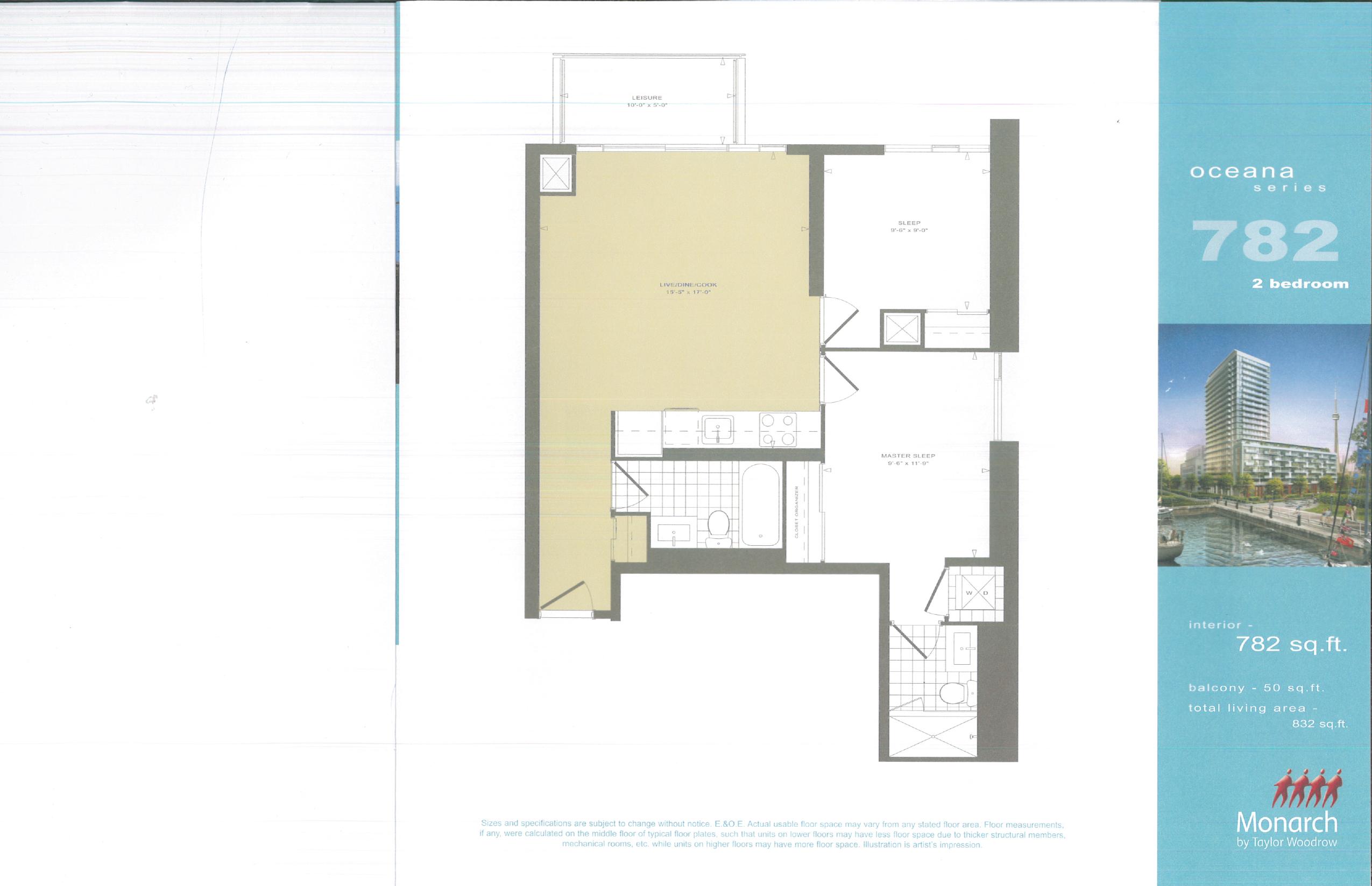 Oceana 782 floor plan