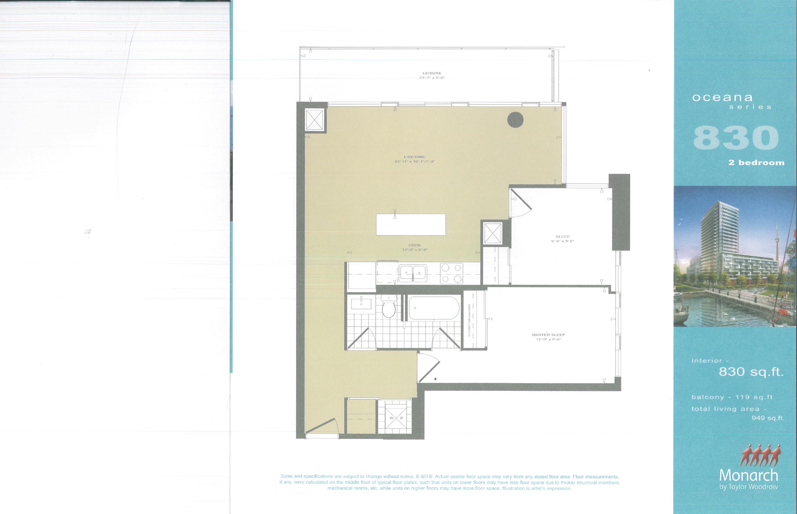 Oceana 830 floor plan