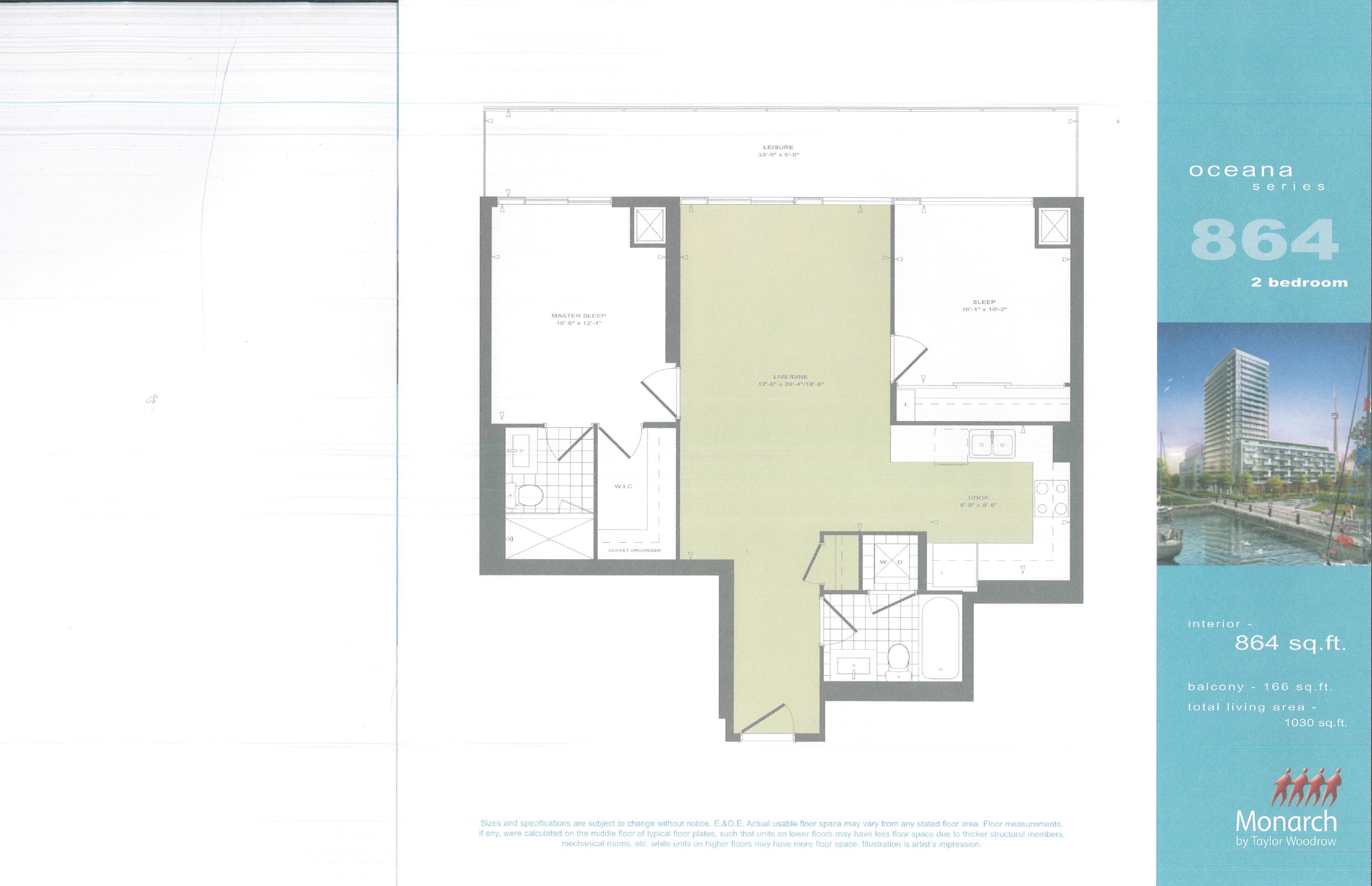Oceana 864 floor plan