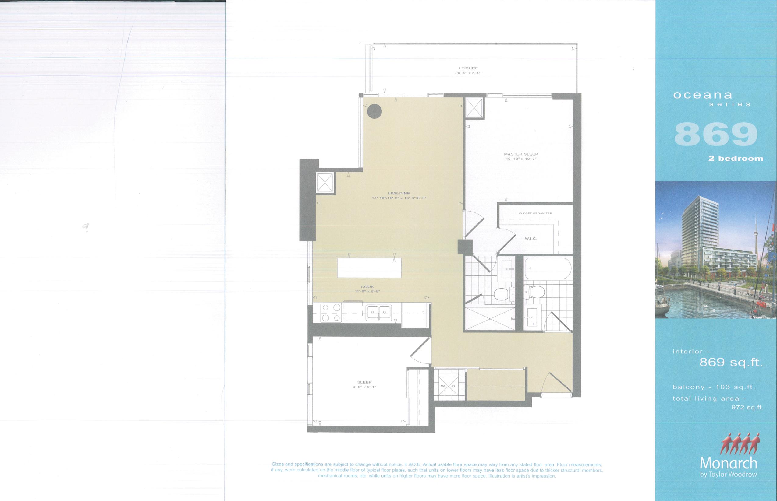 Oceana 869 floor plan