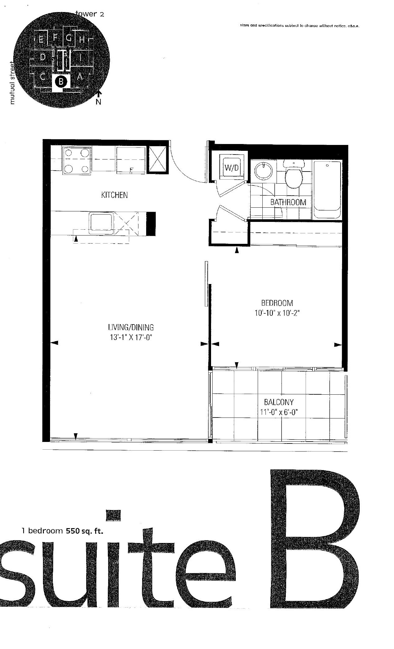 Suite B floor plan