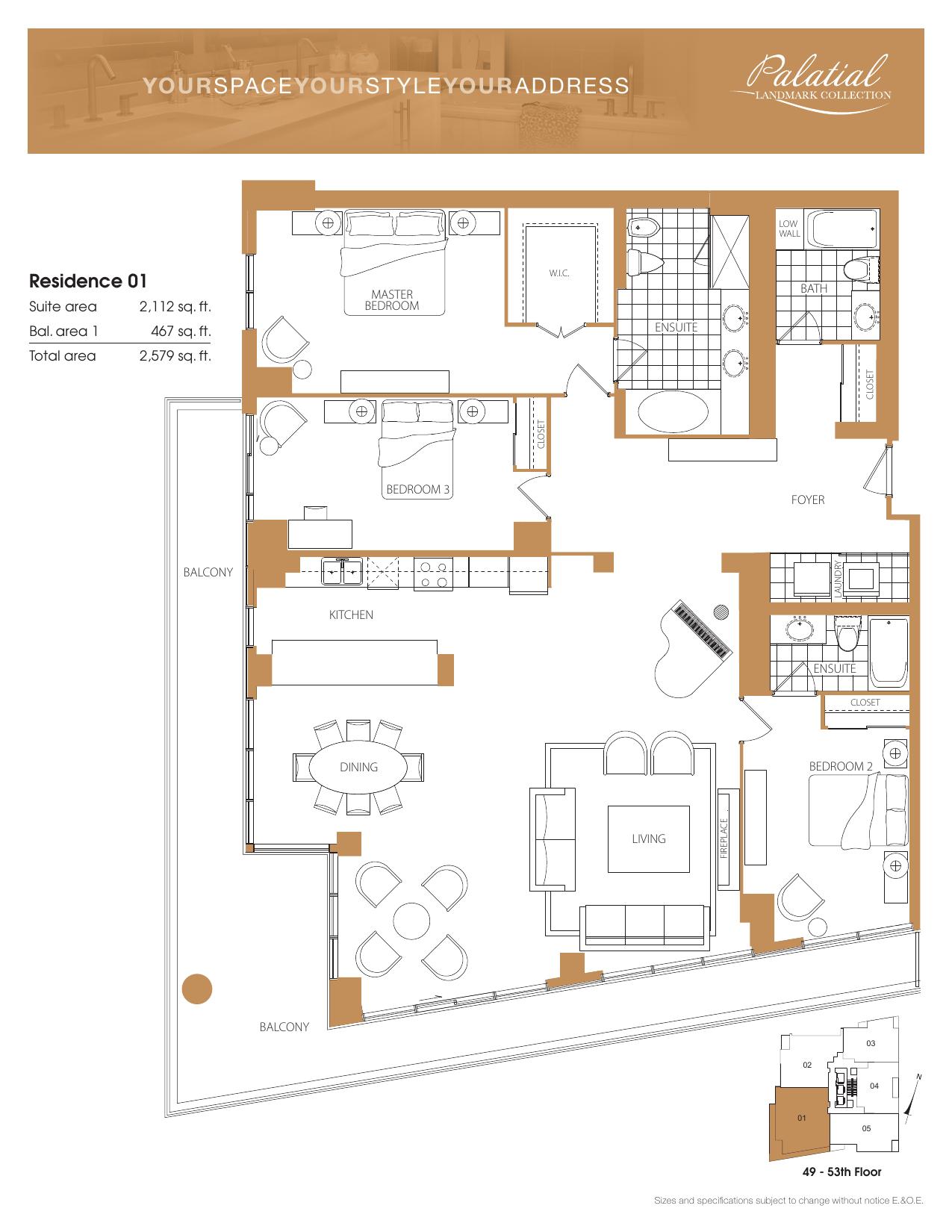 Residence 01 (Landmark) floor plan