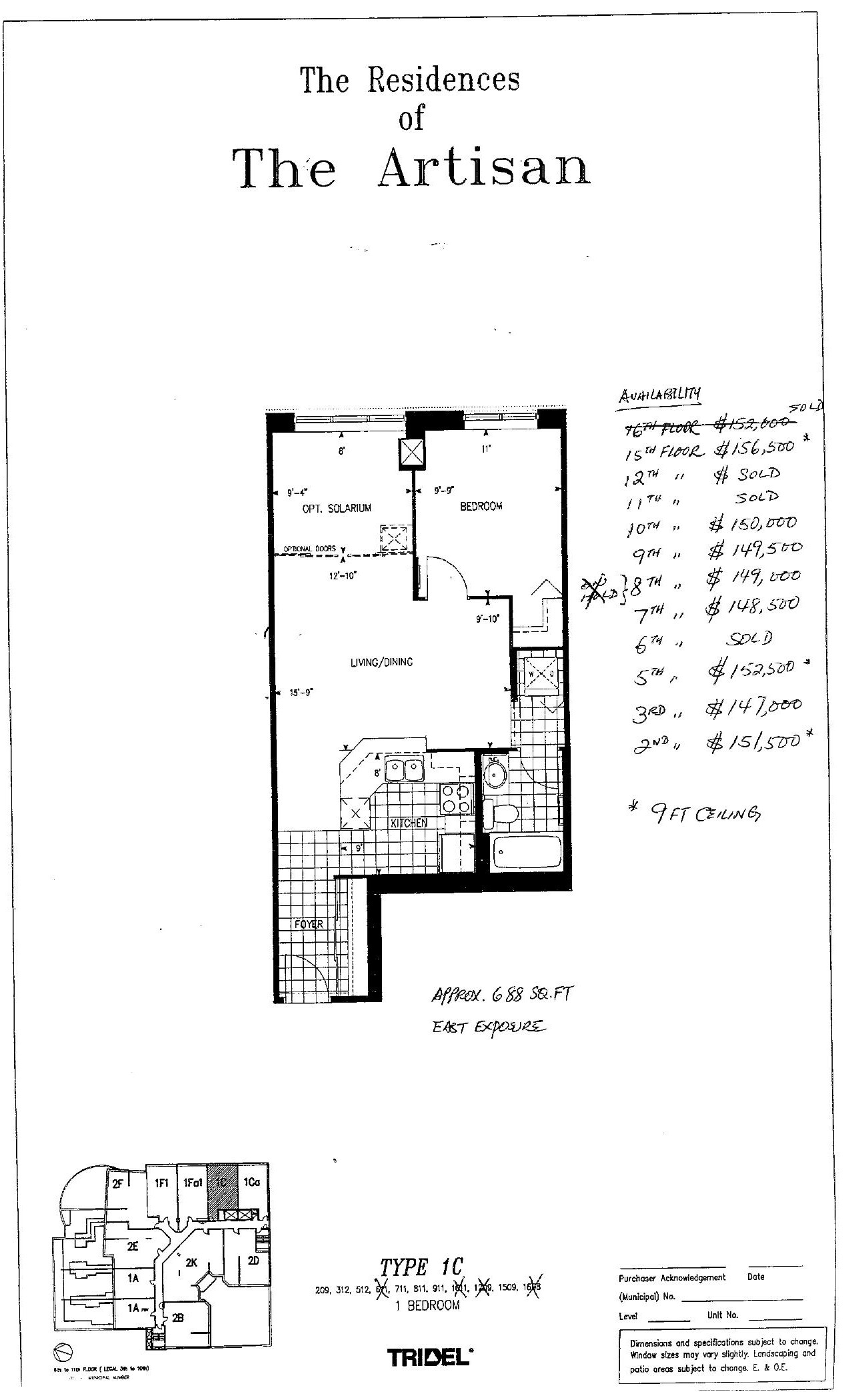 Type 1C floor plan