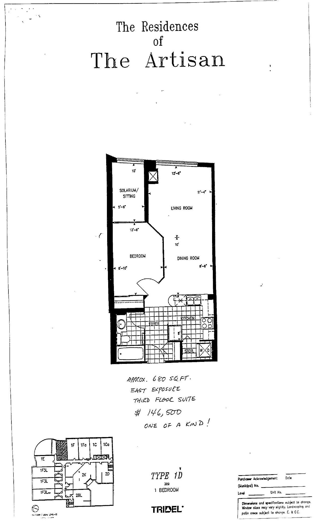 Type 1D floor plan