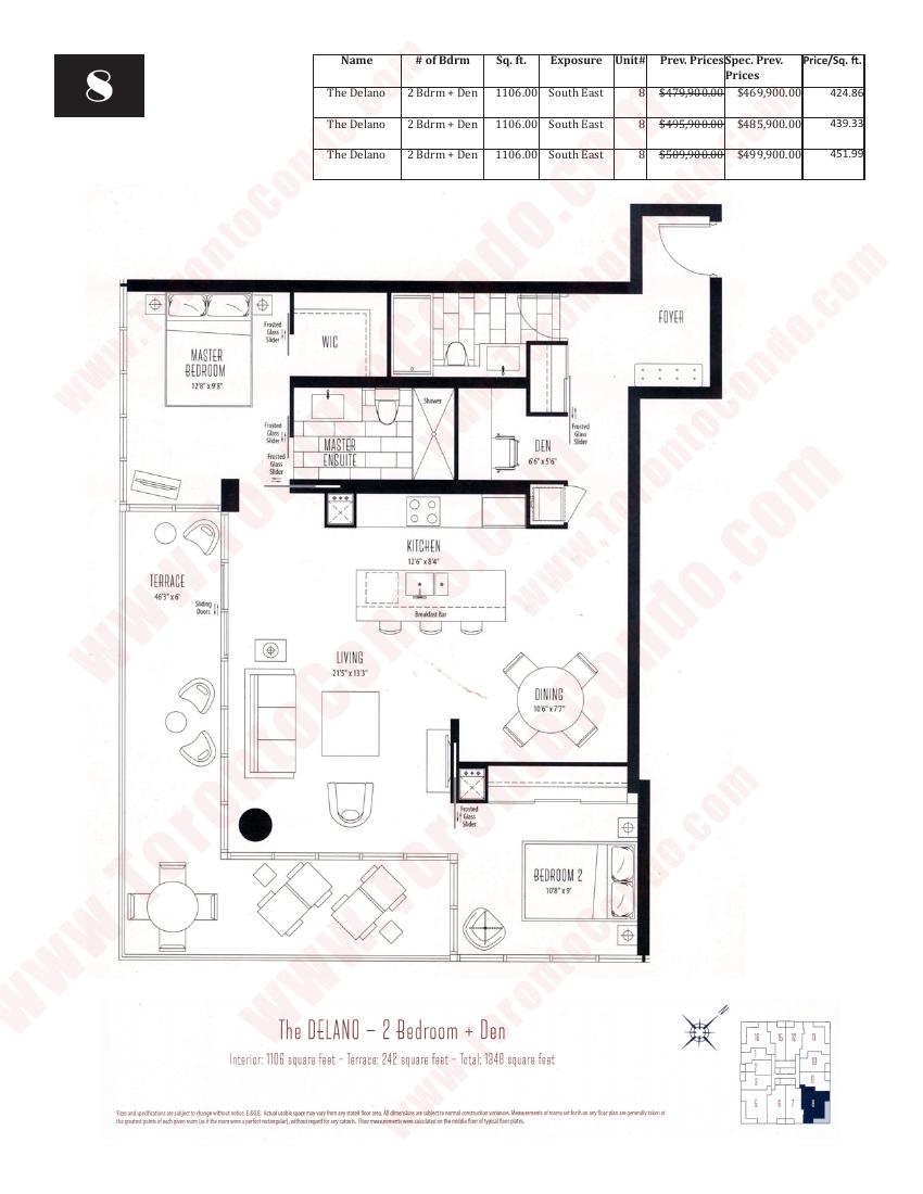 The Delano floor plan