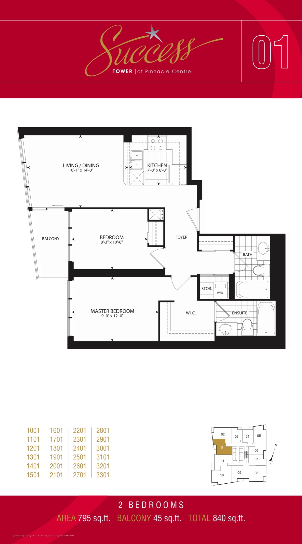 Success Tower Suite 01 floor plan