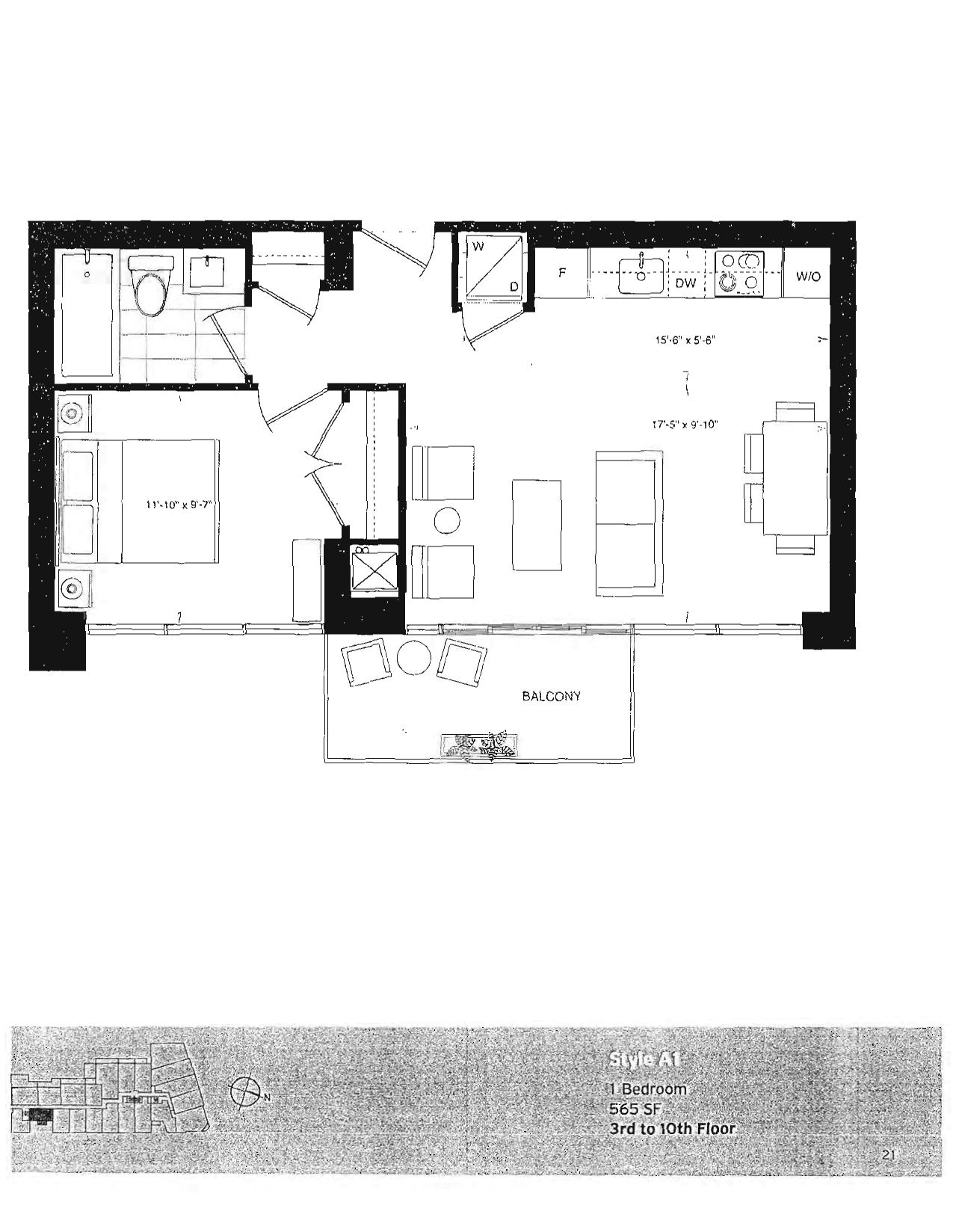Style A1 floor plan