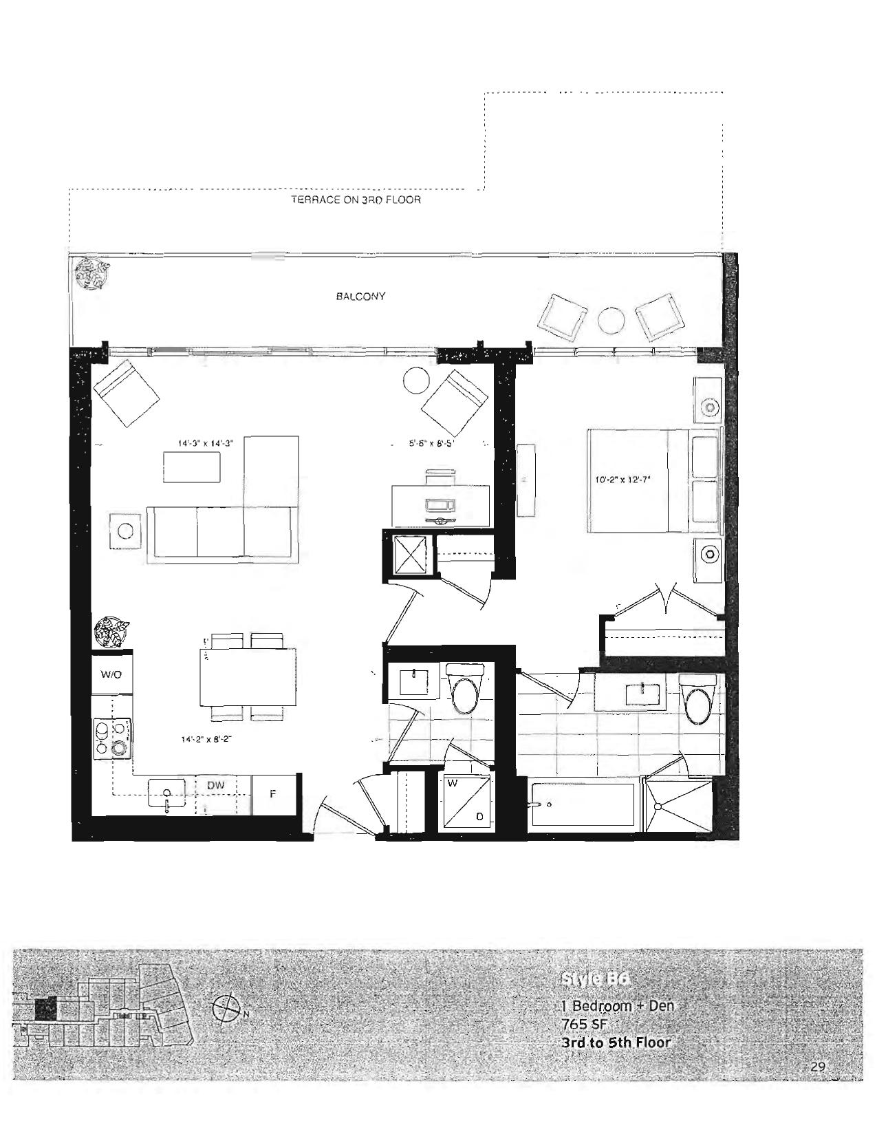 Style B6 floor plan