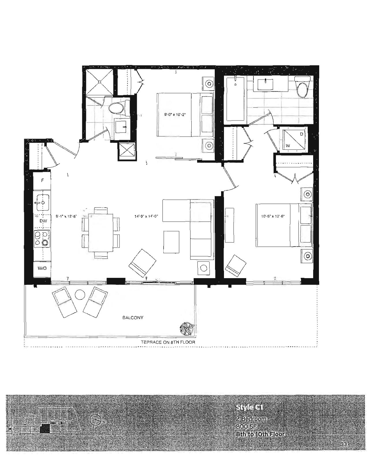 Style C1 floor plan