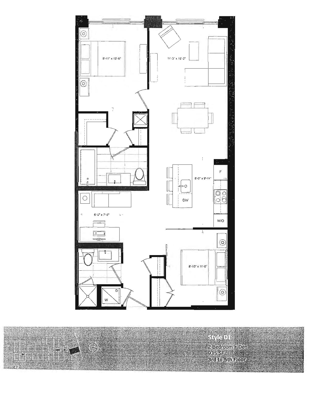 Style D1 floor plan