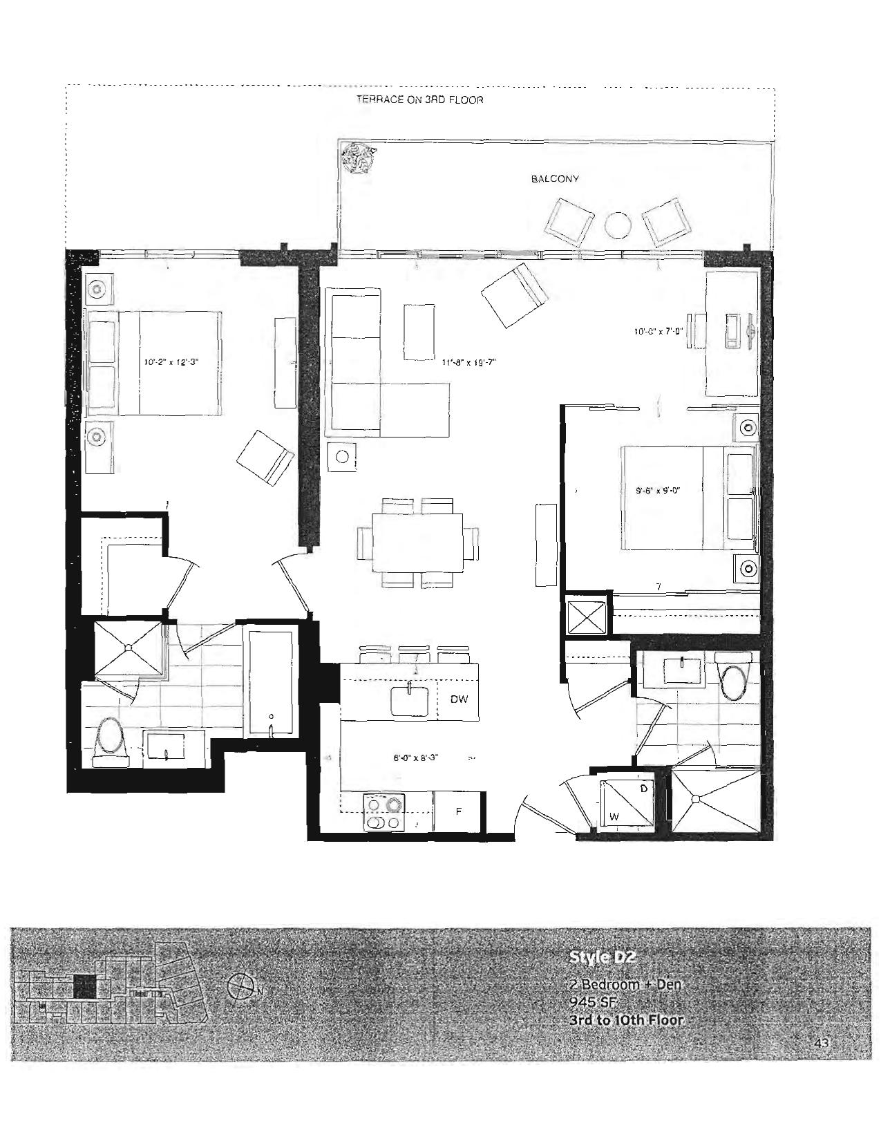 Style D2 floor plan