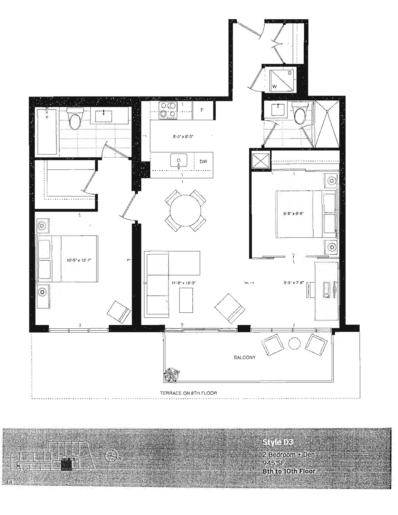 Style D3 floor plan