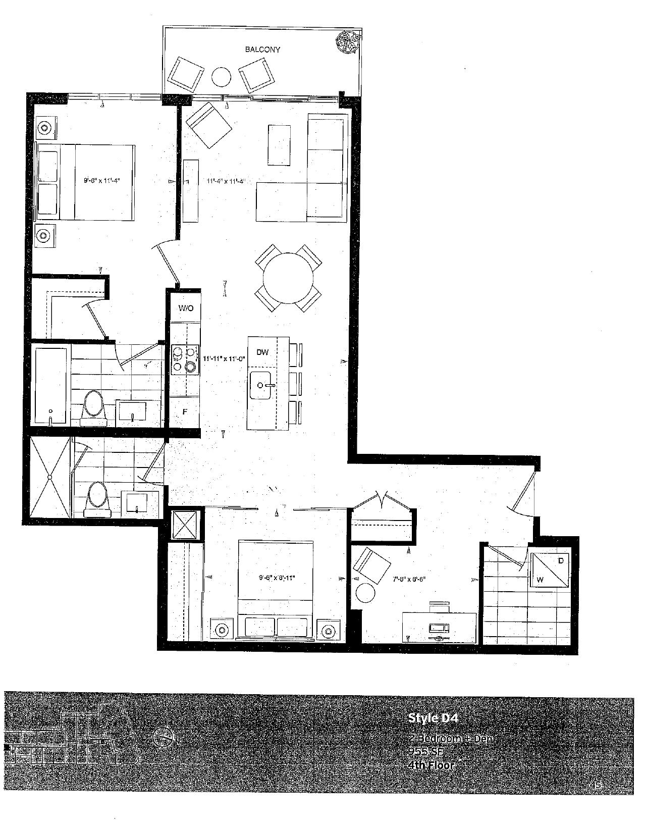 Style D4 floor plan