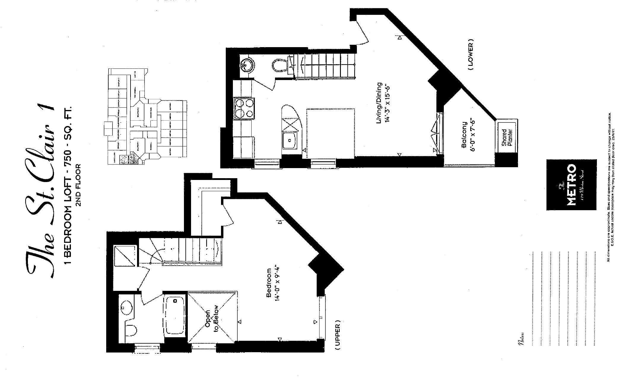 The St. Clair 1 floor plan