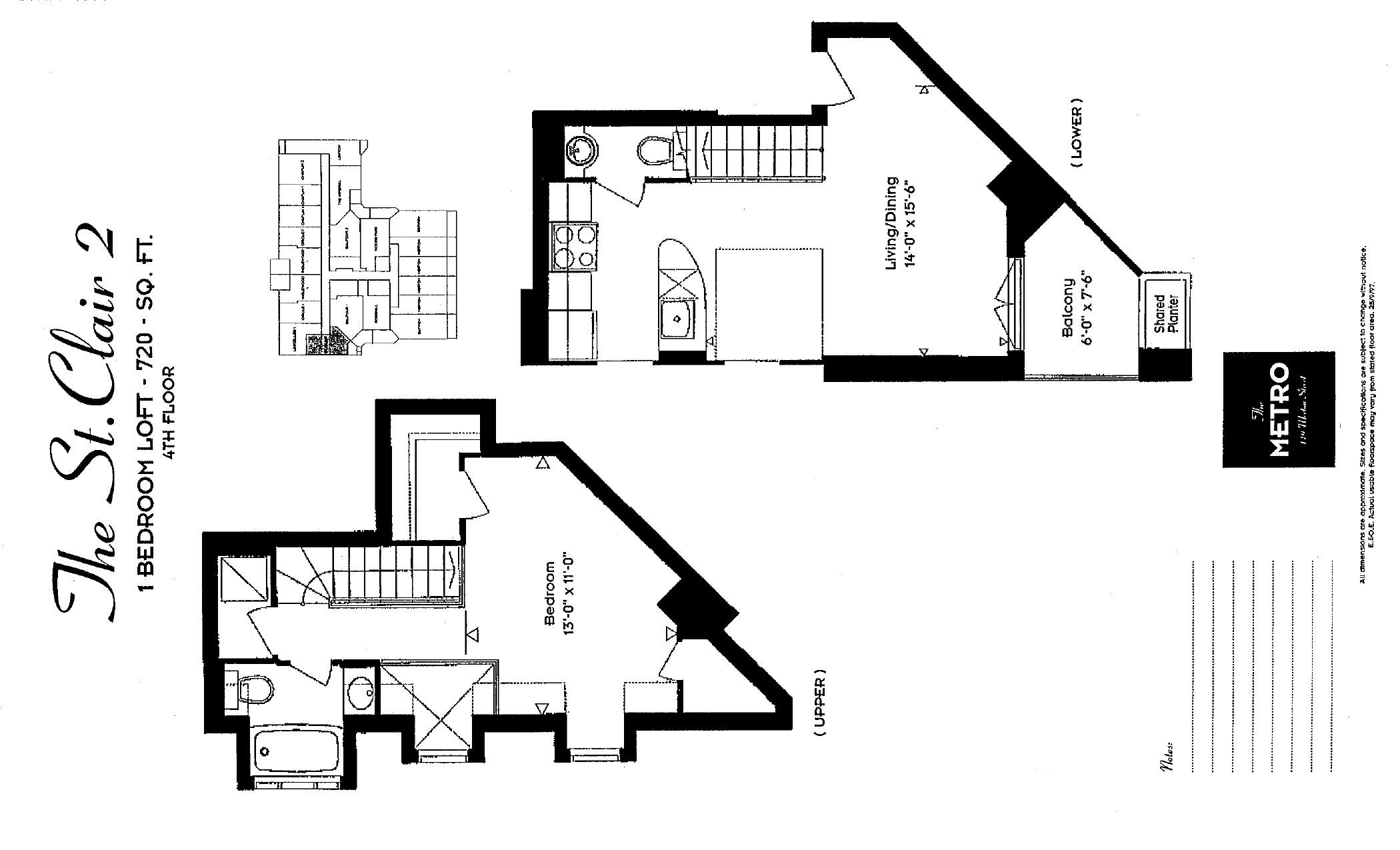 The St. Clair 2 floor plan