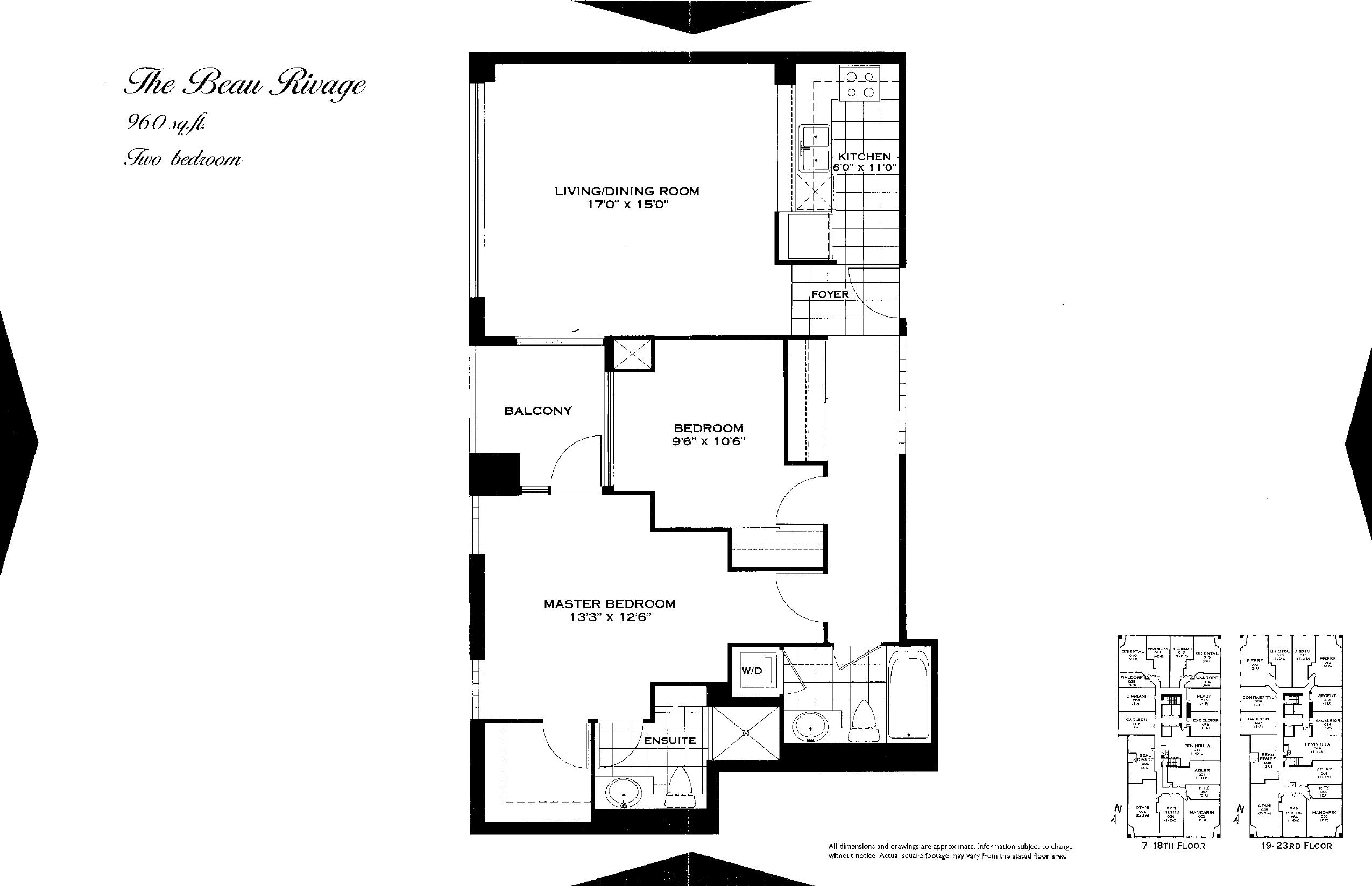 The Beau Rivage floor plan