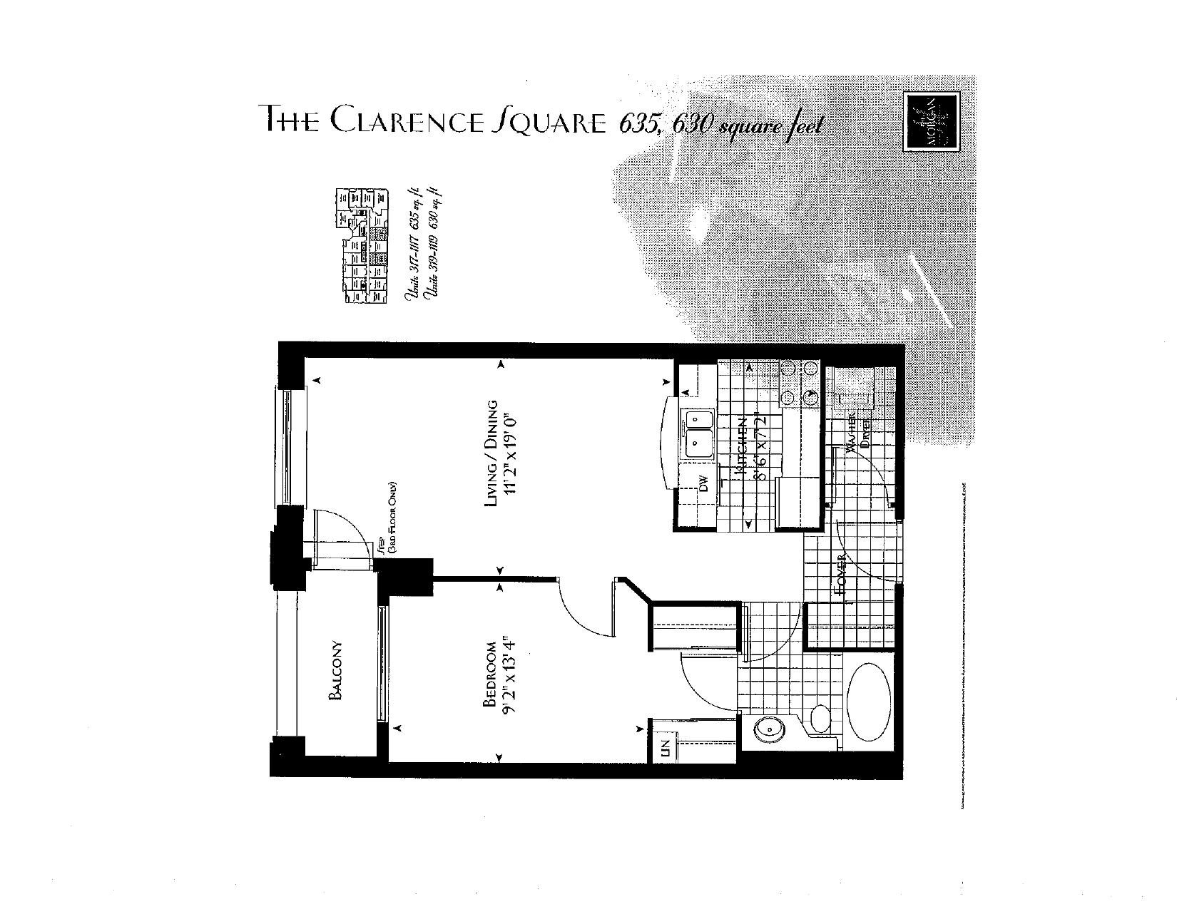 The Clarence Square floor plan