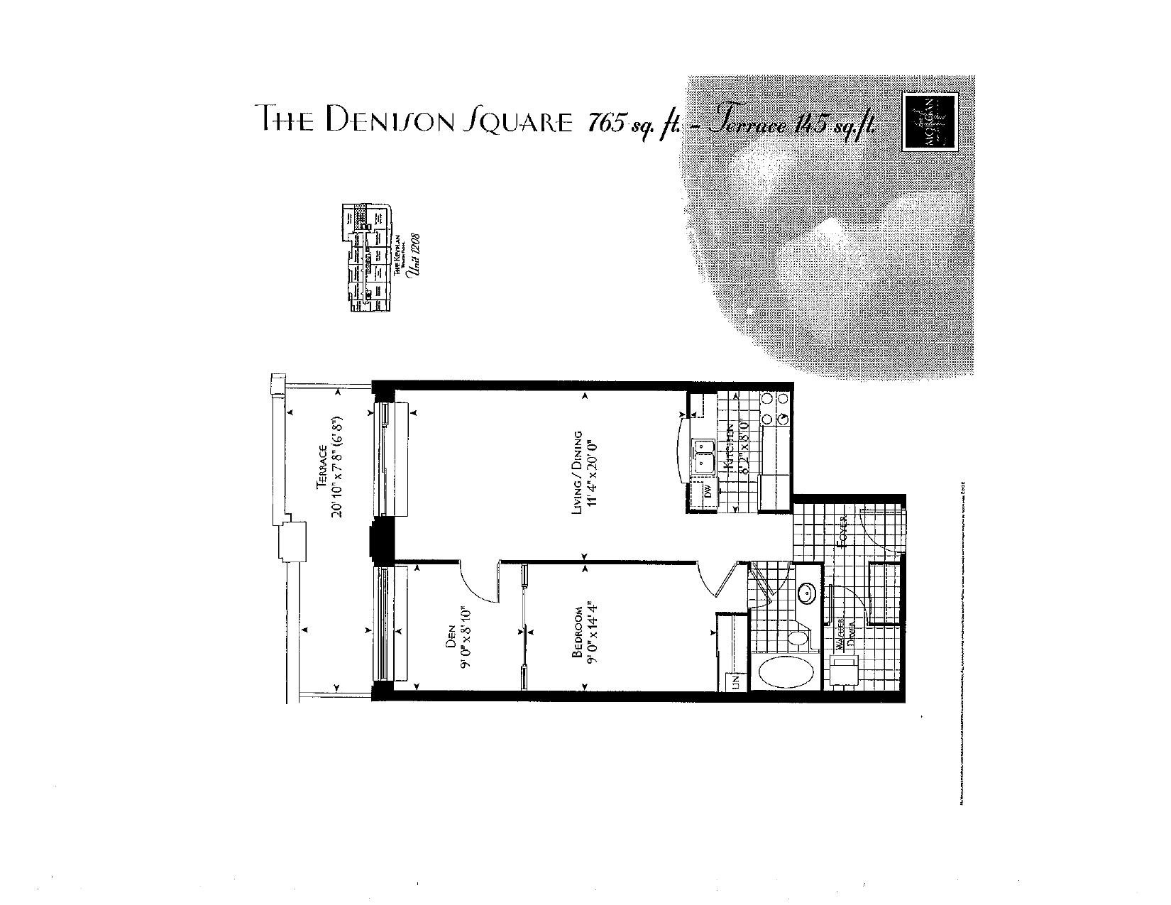 The Denison Square floor plan