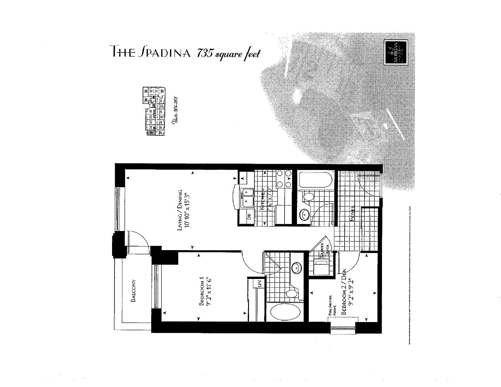 The Spadina floor plan