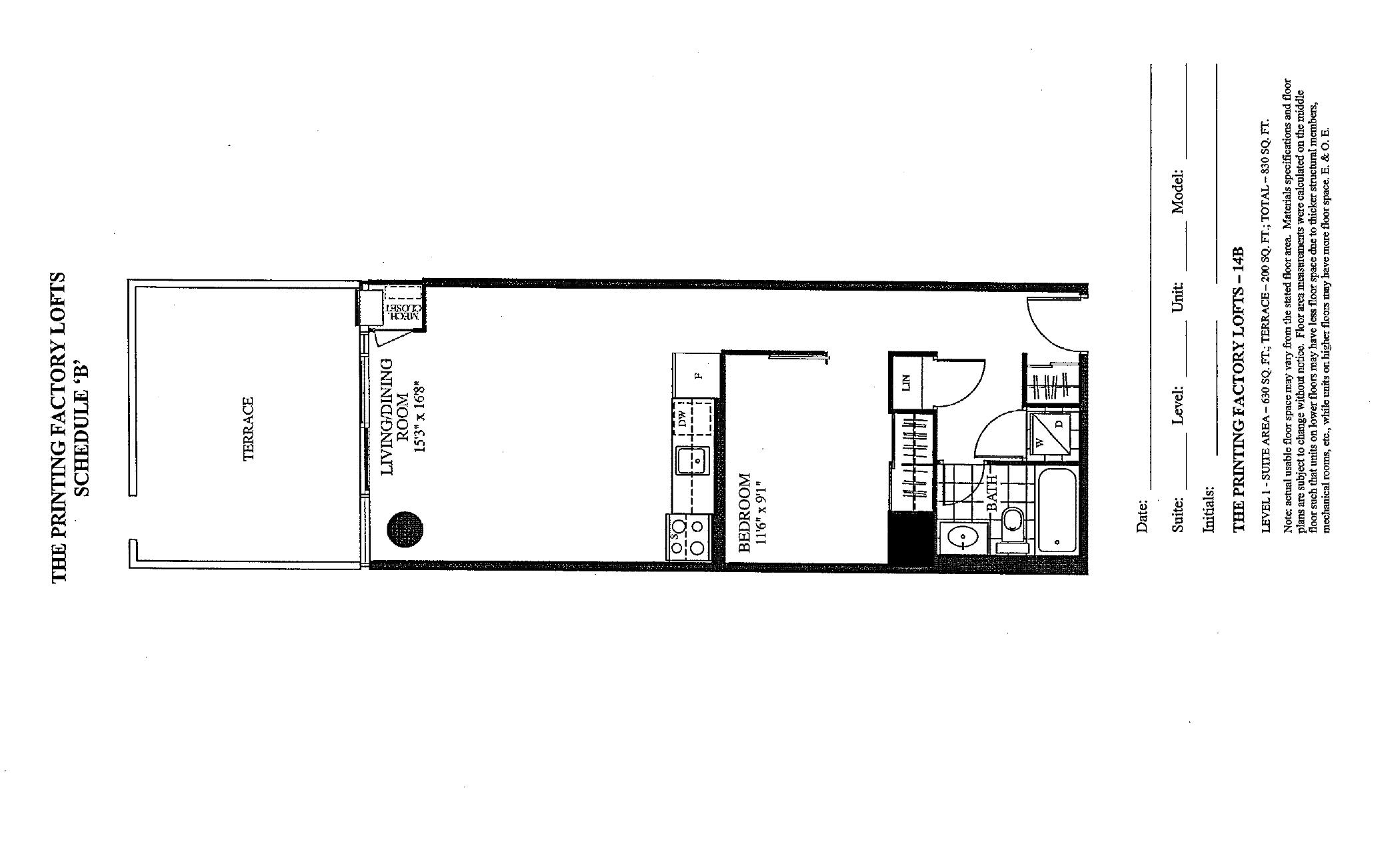 Suite 14B floor plan