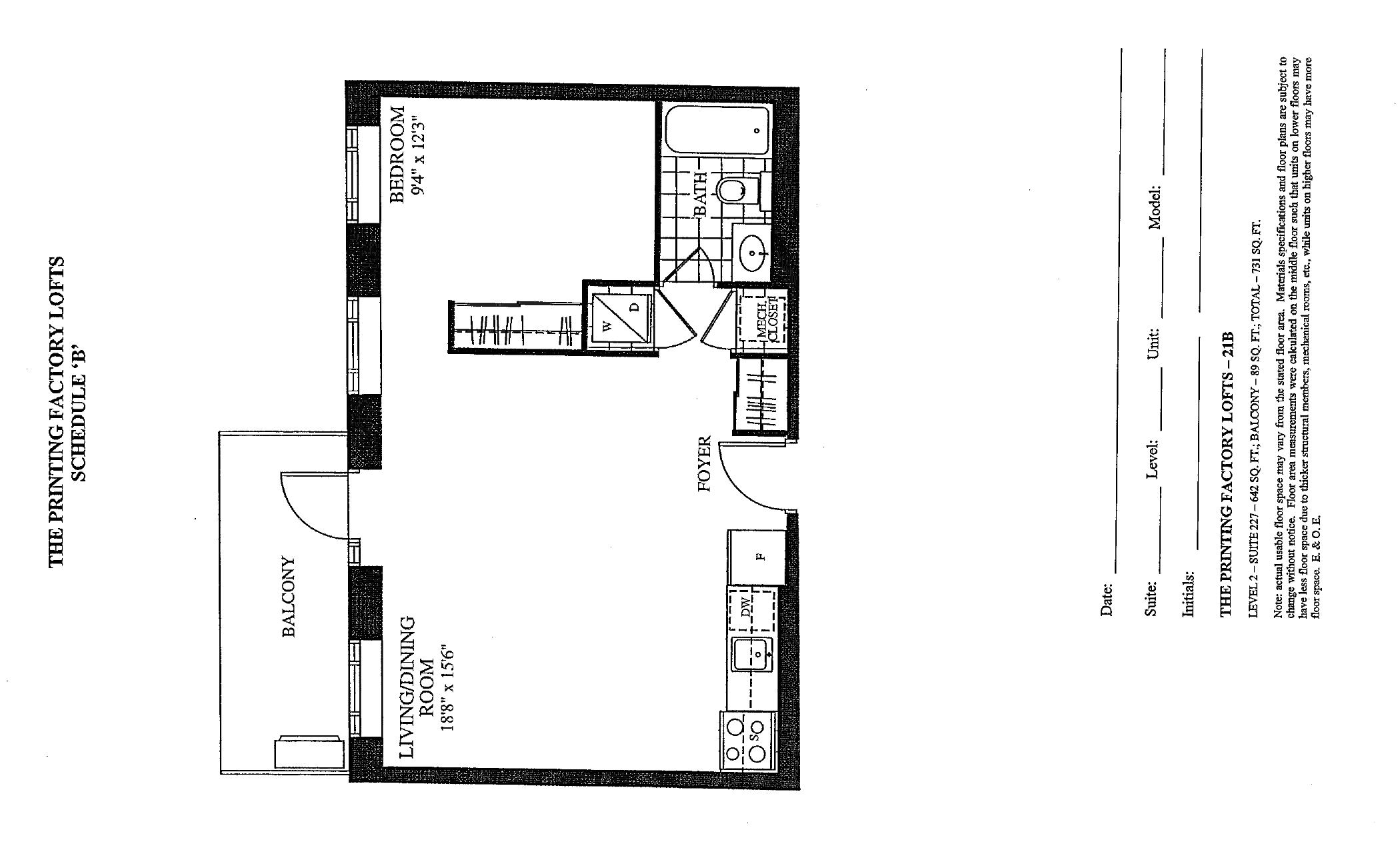 Suite 21B floor plan