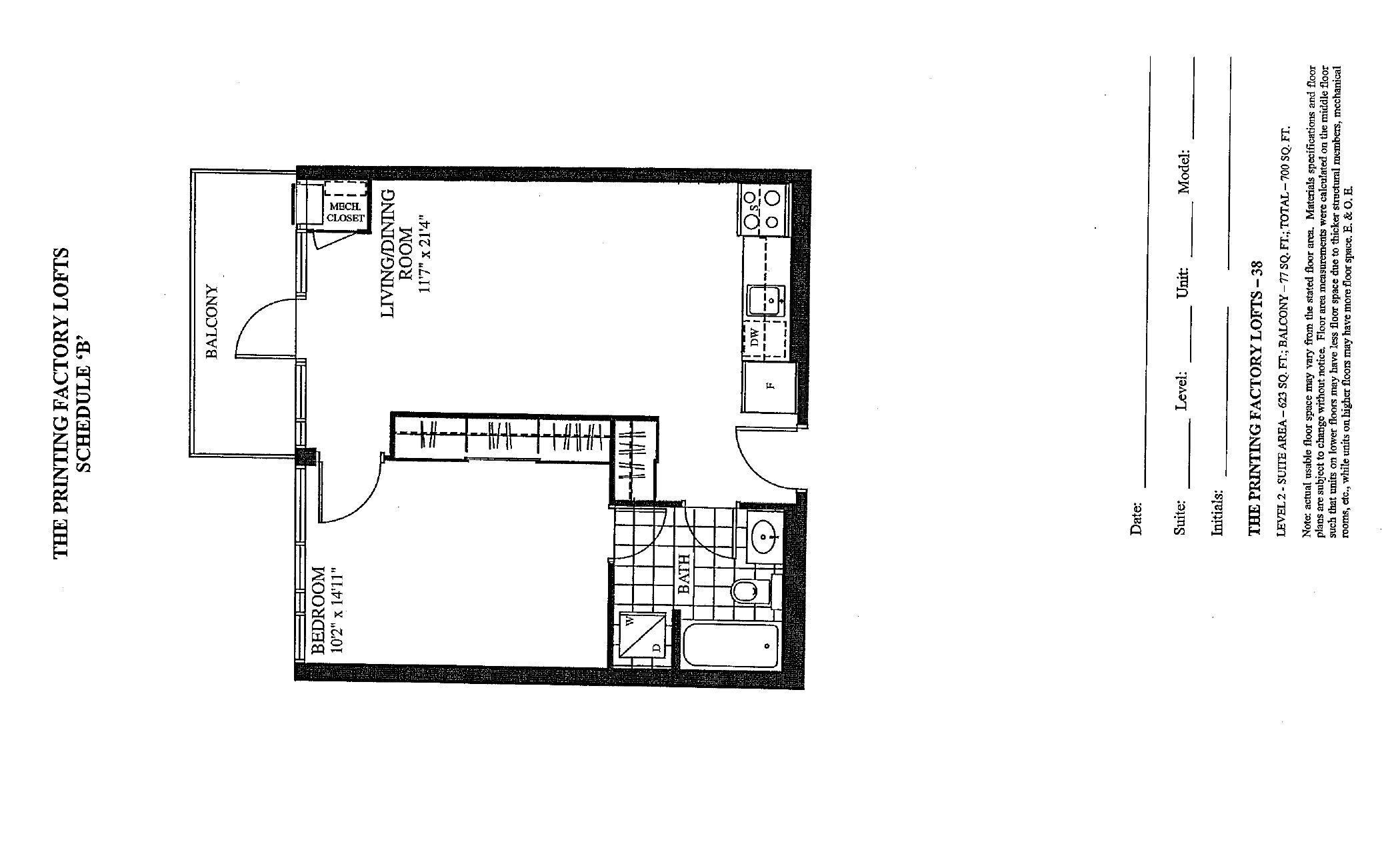Suite 38 floor plan