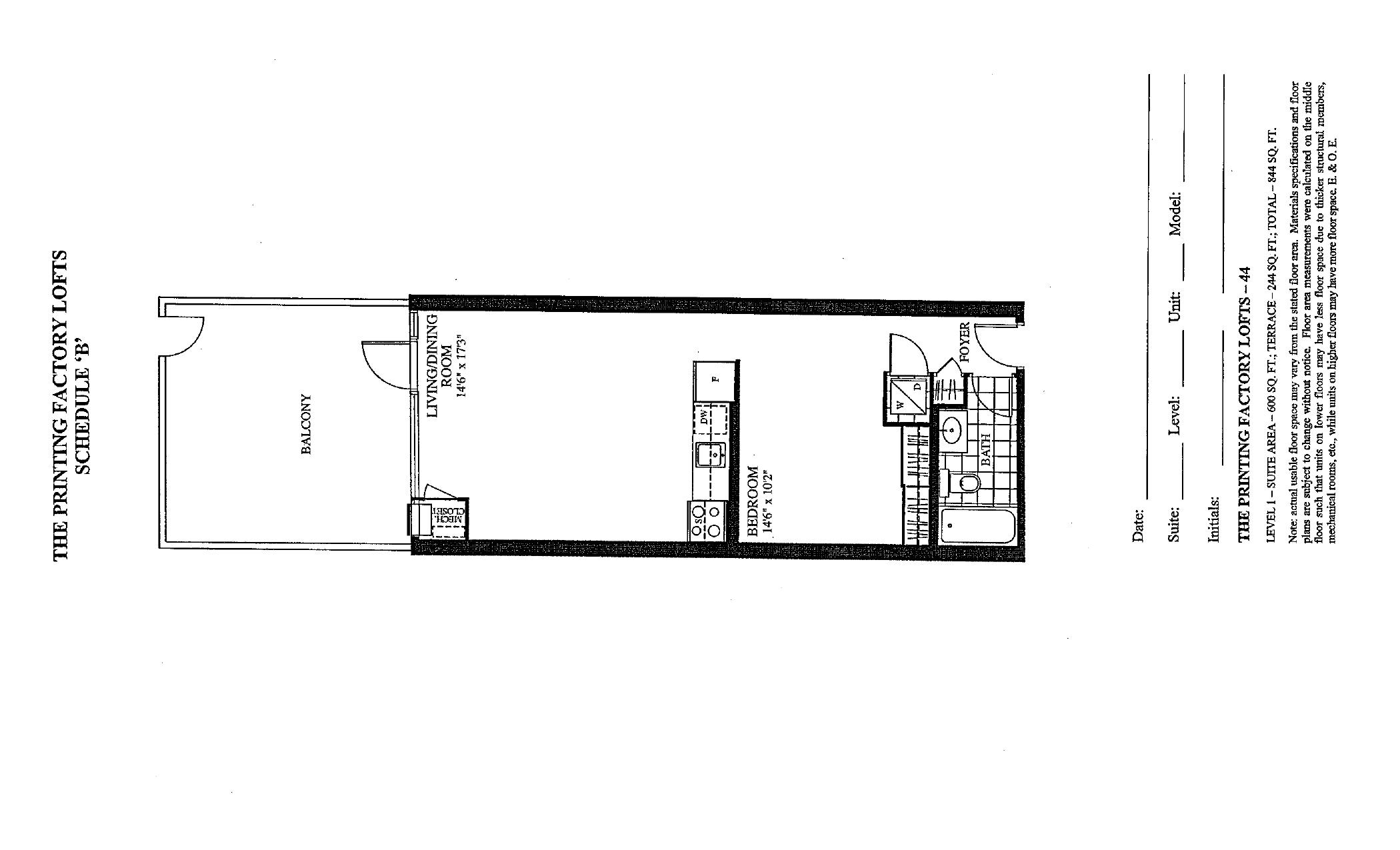 Suite 44 floor plan