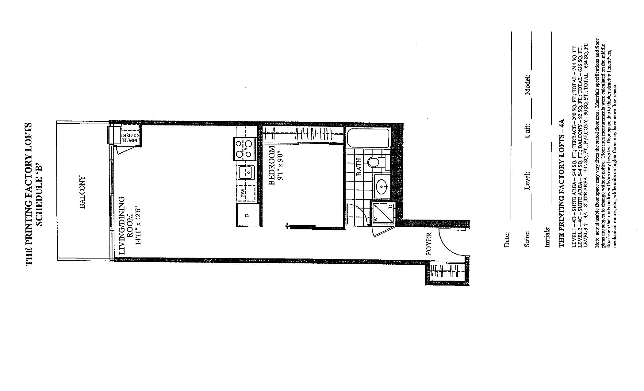 Suite 4A floor plan