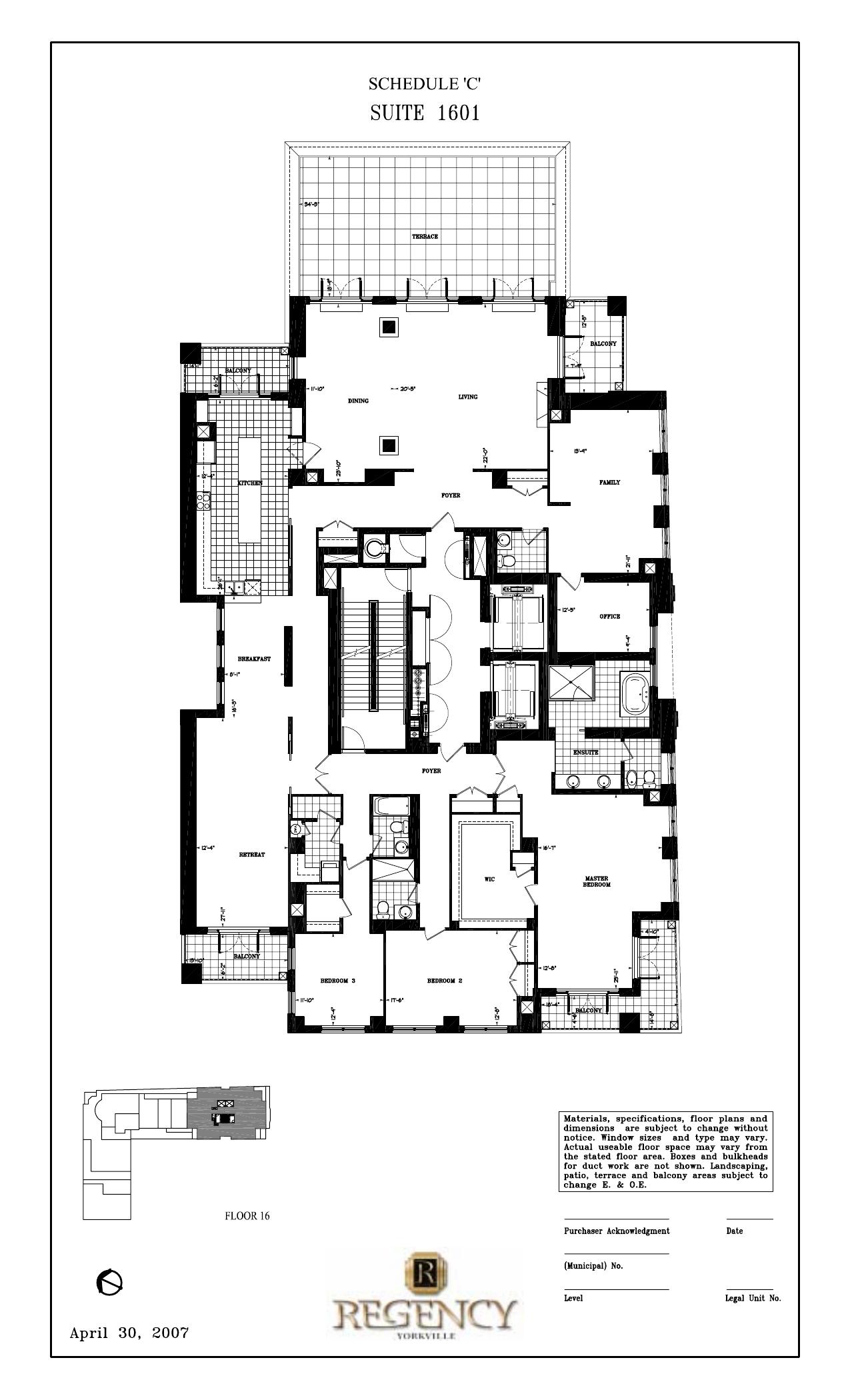 Suite 1601 floor plan