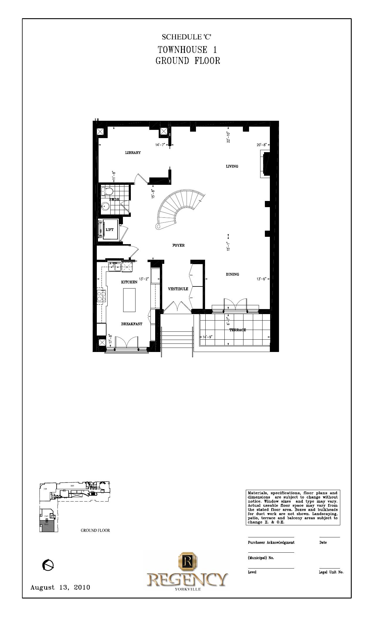 Townhouse 1 floor plan