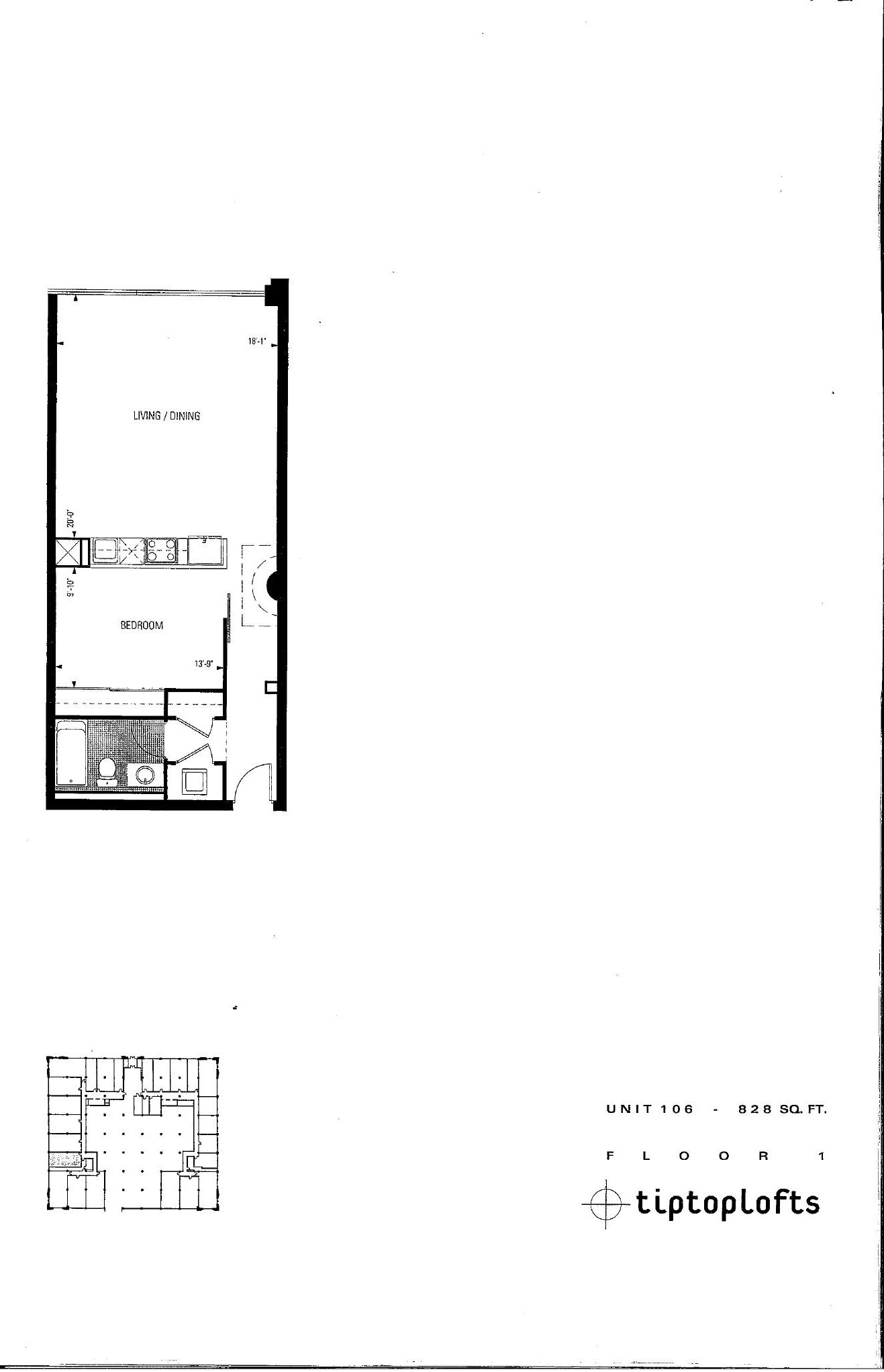Unit 106 floor plan