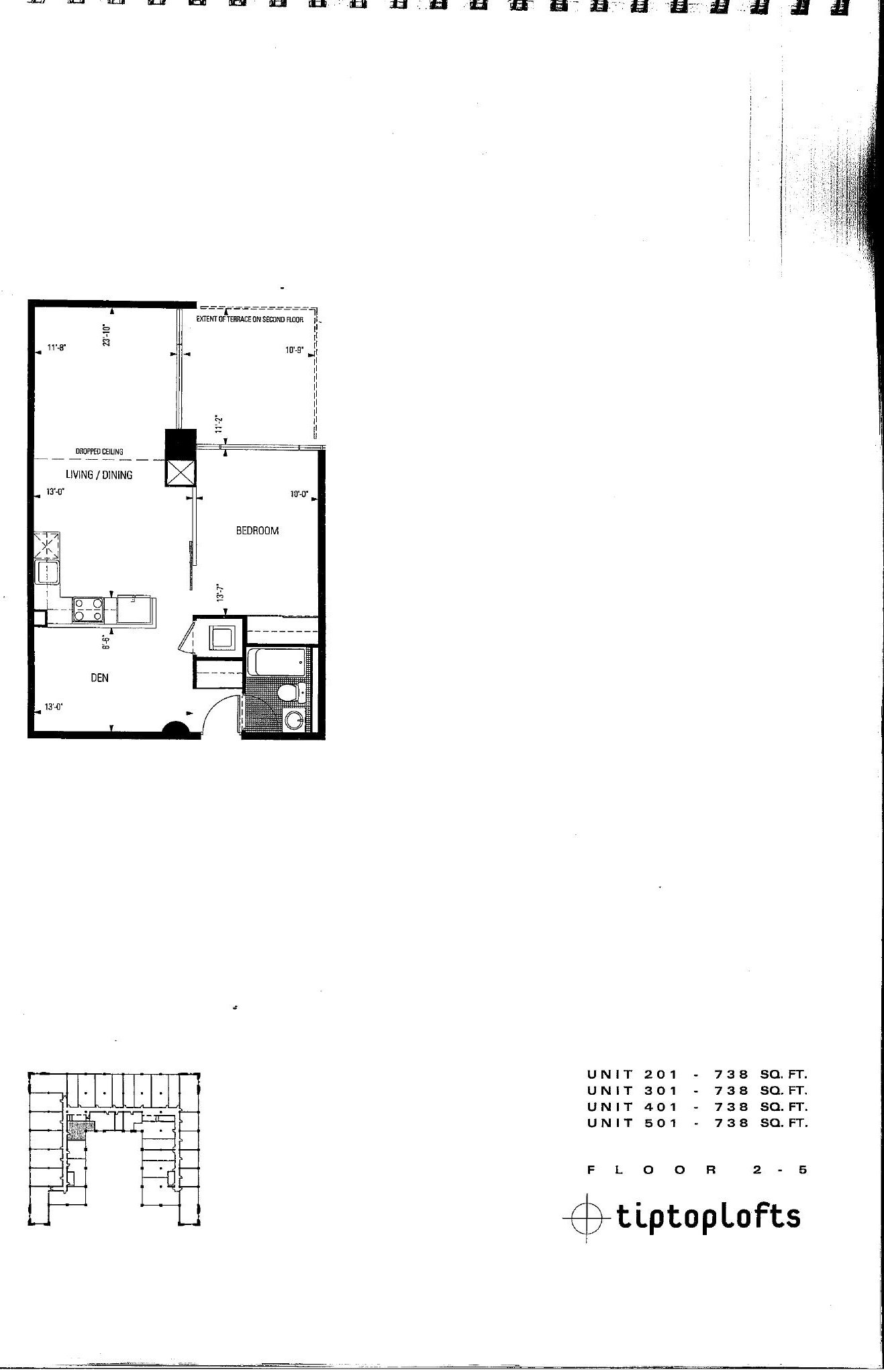 Units 201 / 301 / 401 / 501 floor plan