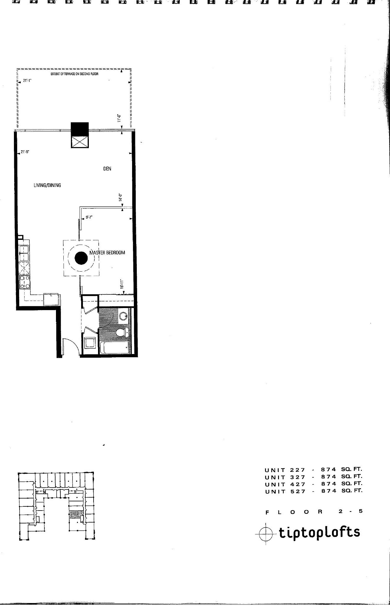 Units 227 / 327 / 427 / 527 floor plan