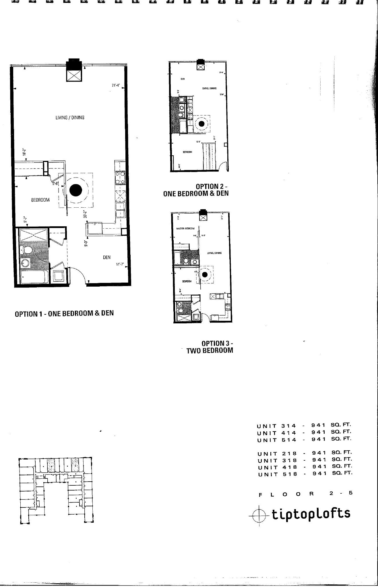 Units 314-318 / 414-418 / 514-518 floor plan