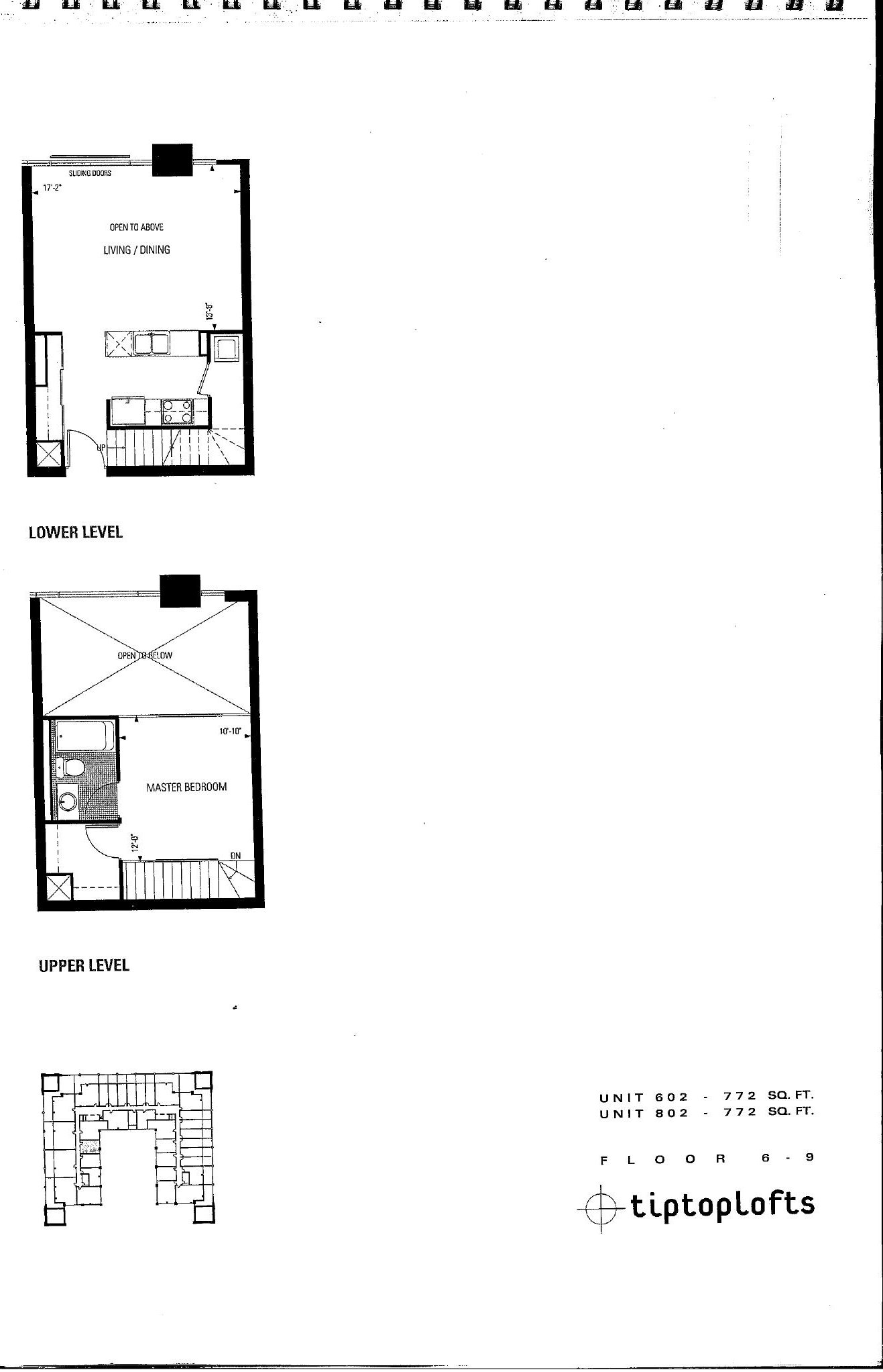 Units 602 / 802 floor plan