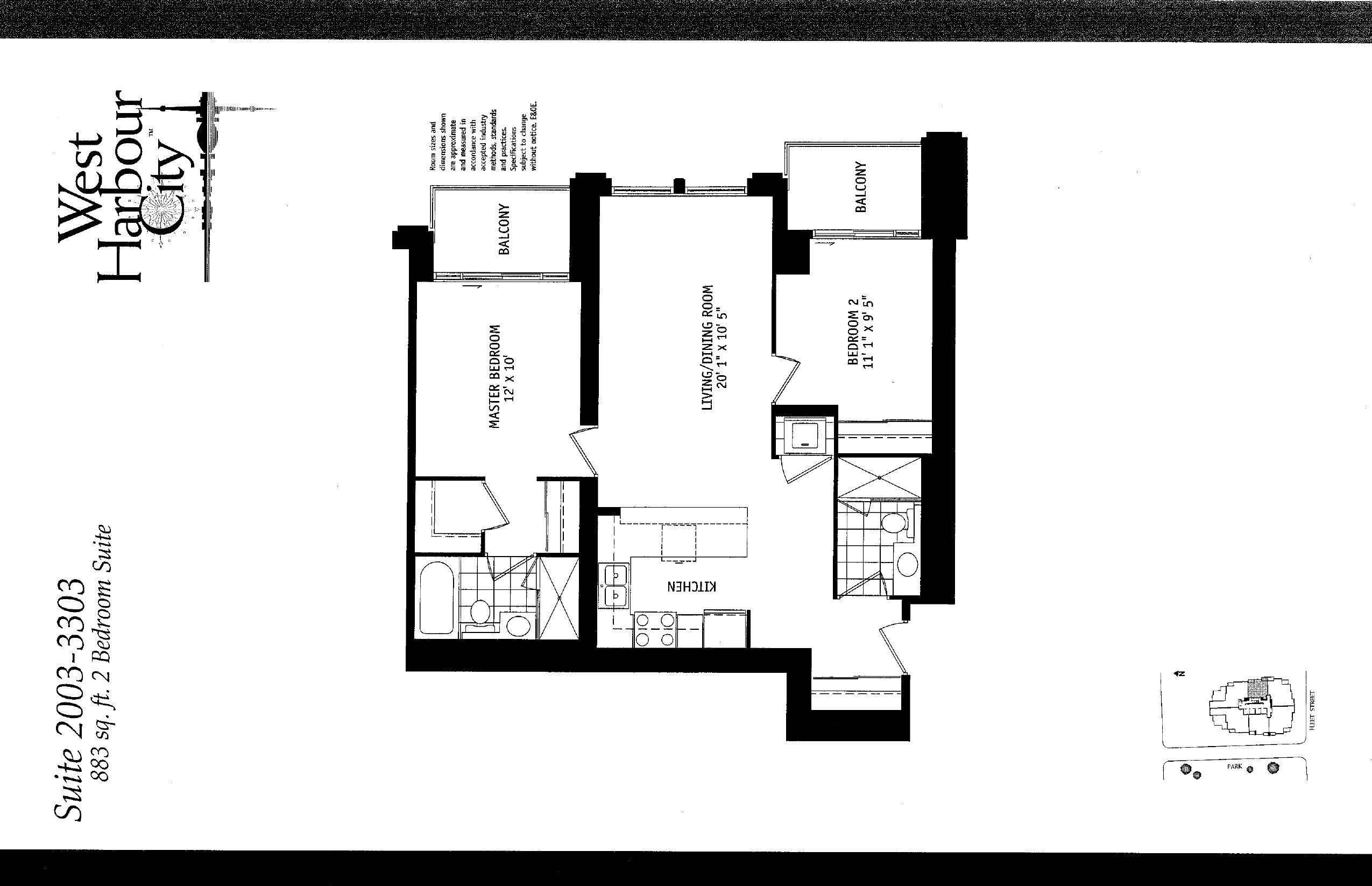 Suite 2003-3303 floor plan