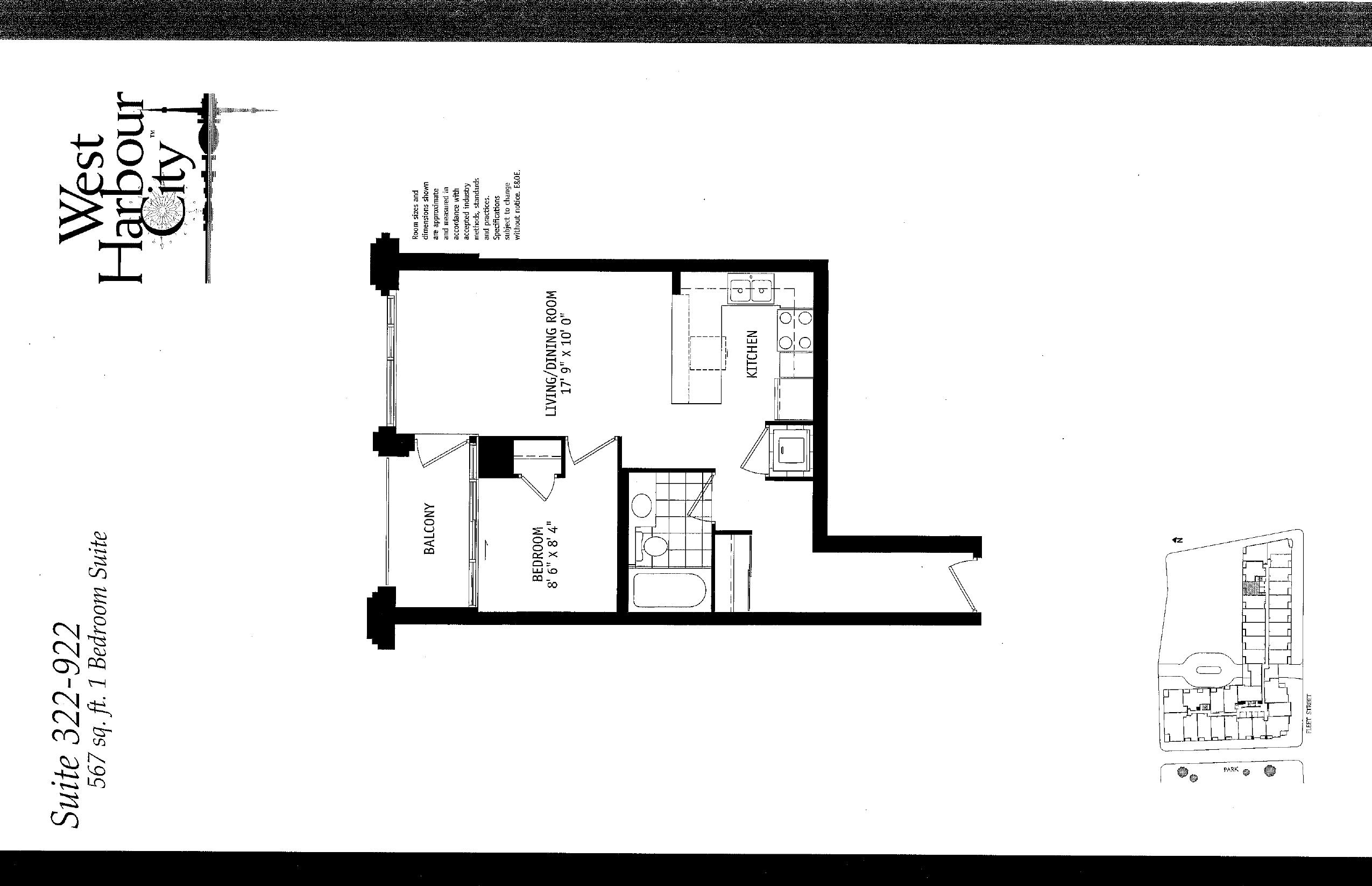 Suite 322-922 floor plan