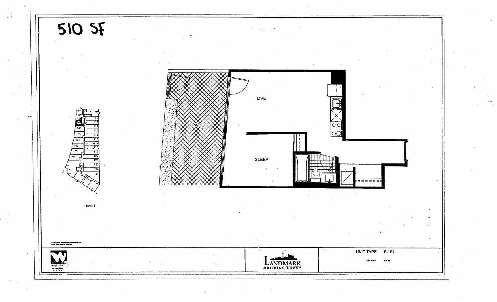 Suite E-1E1 floor plan