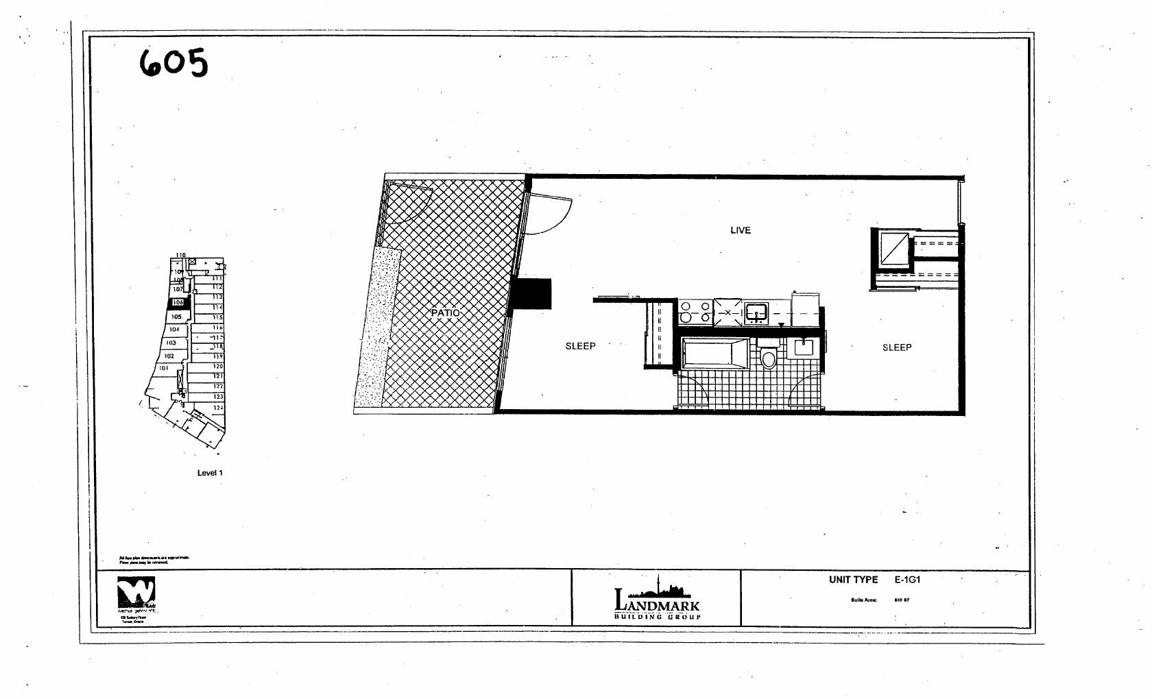 Suite E-1G1 floor plan