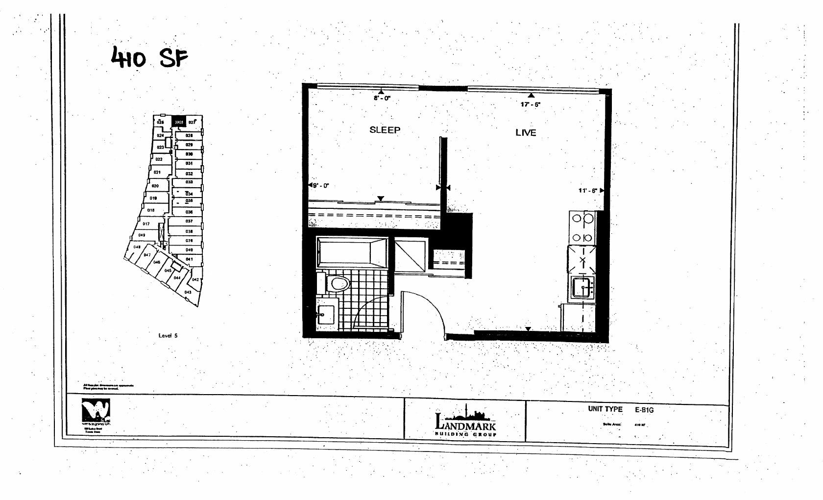 Suite E-B1G floor plan