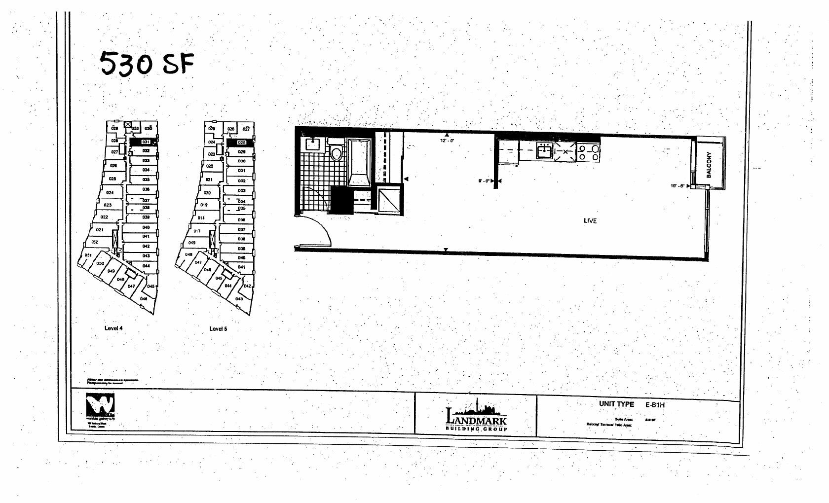 Suite E-B1H floor plan