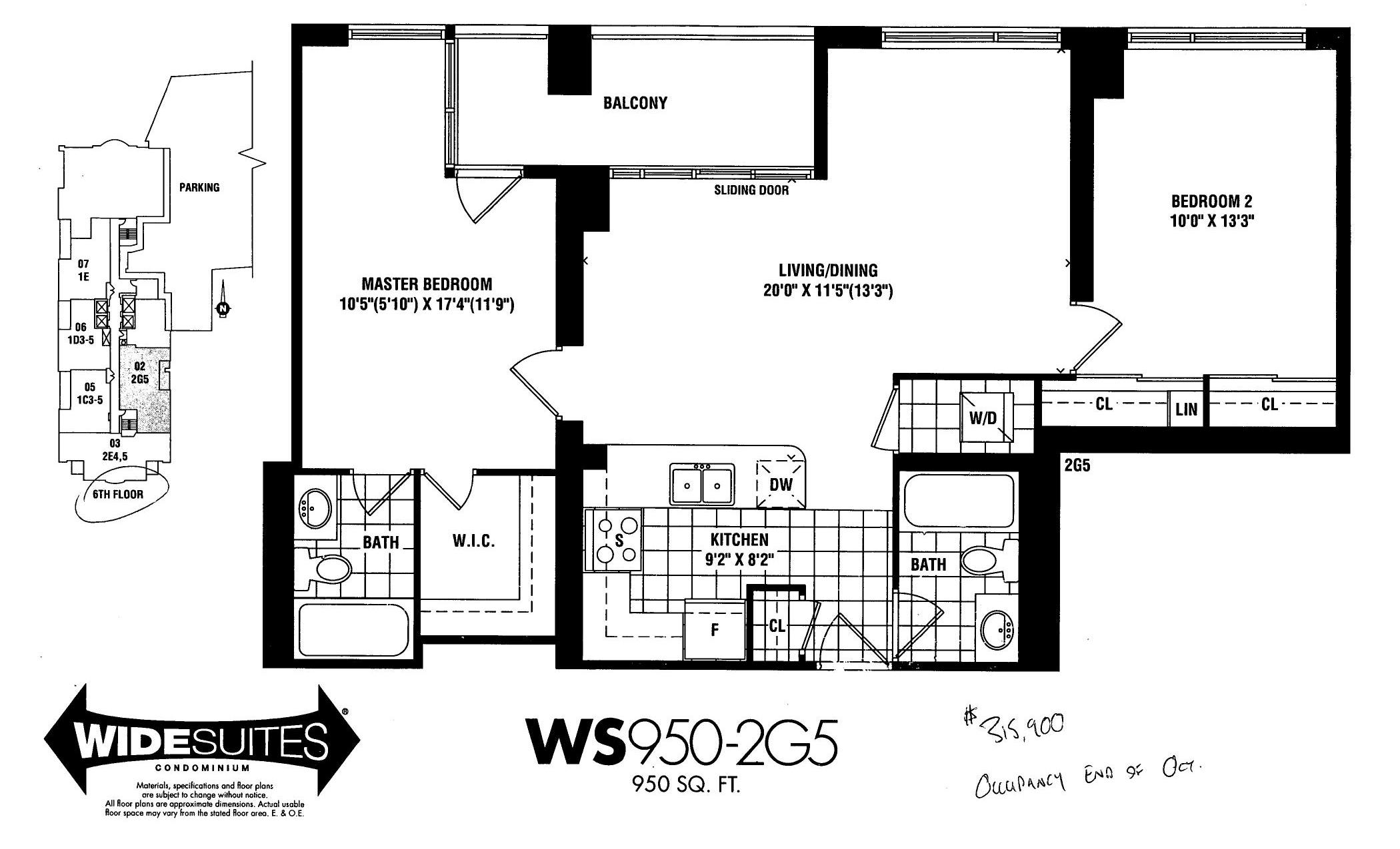 WS950-2G5 floor plan