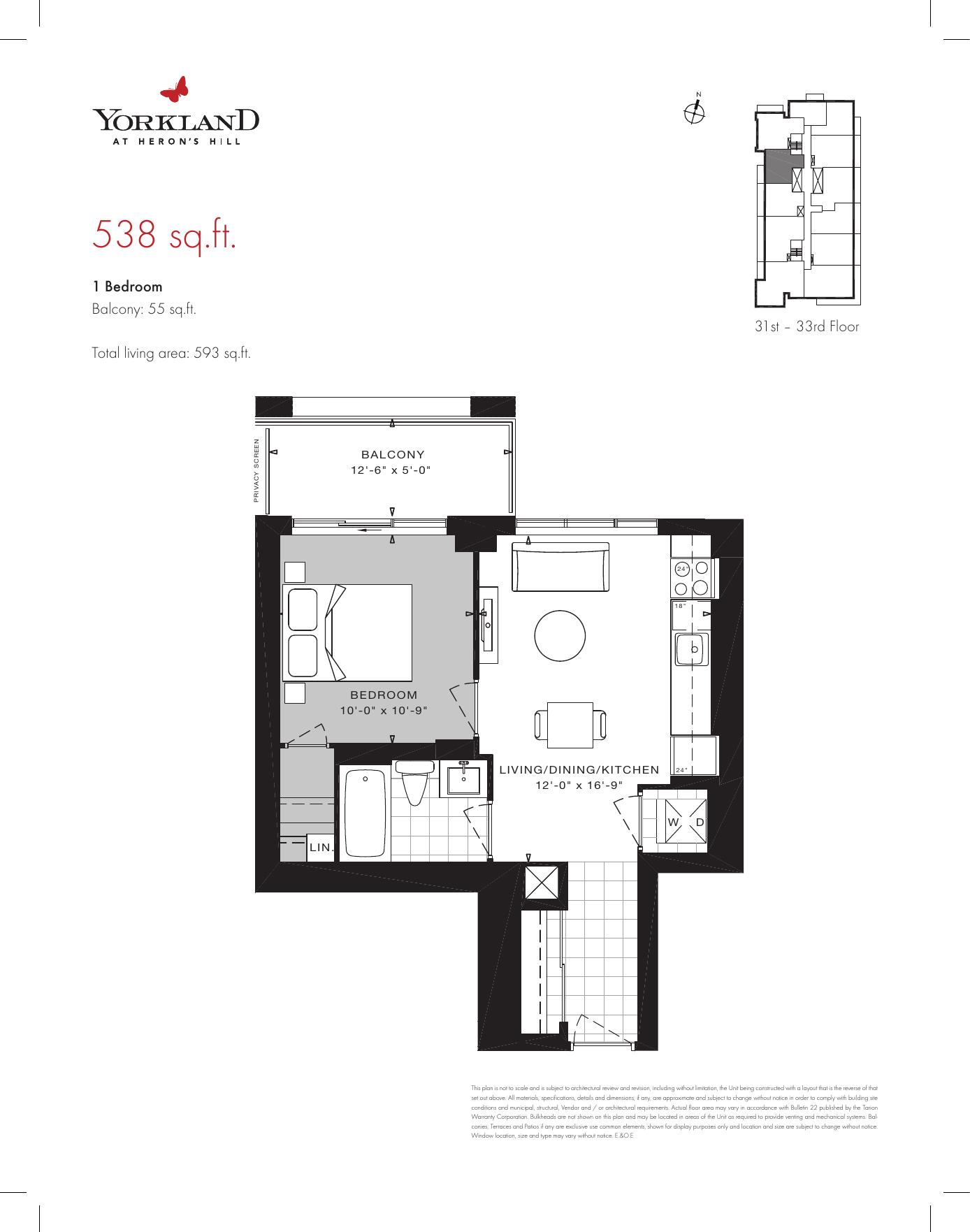 Suite 01 - 1 Bedroom floor plan