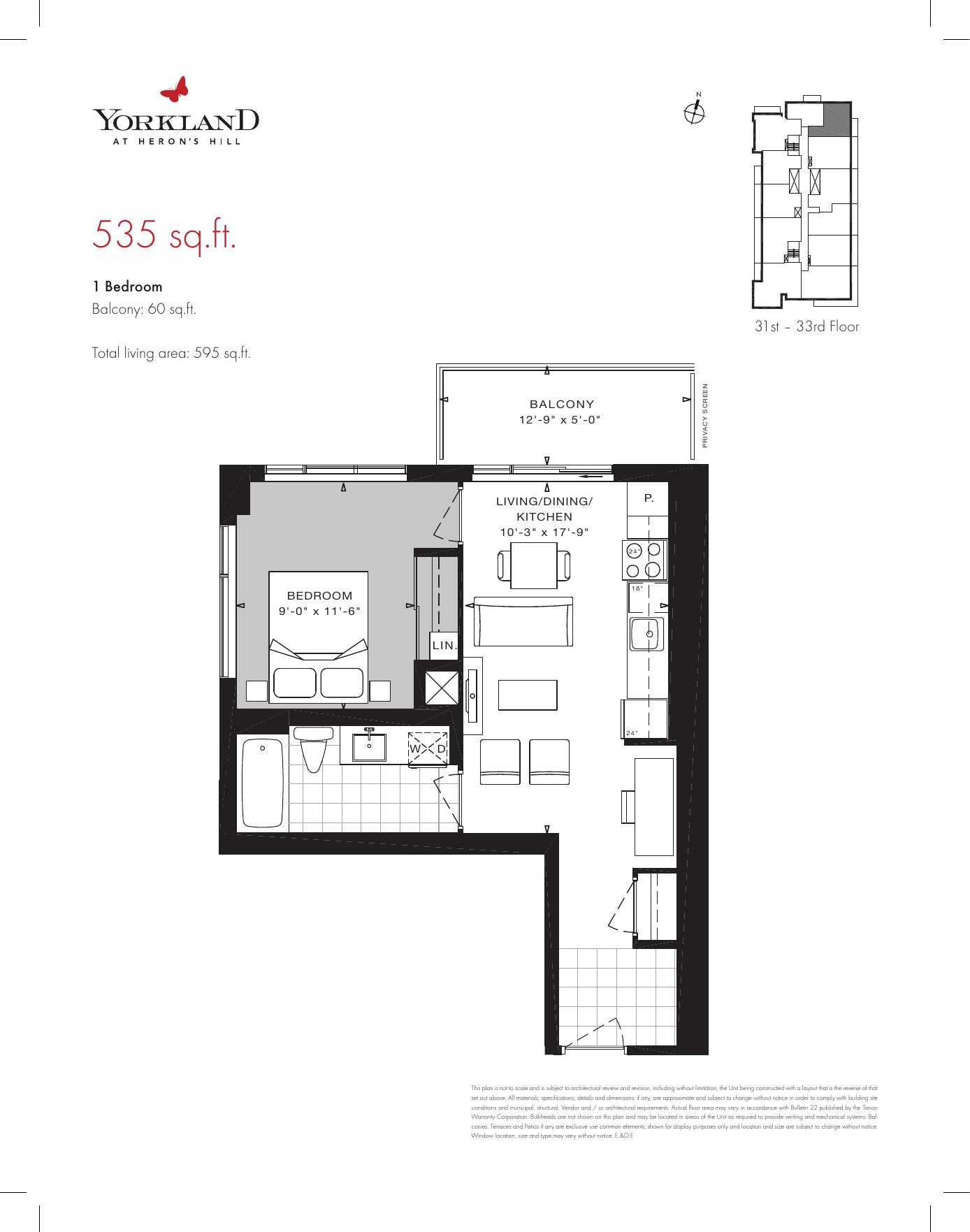 Suite 04 - 1 Bedroom floor plan