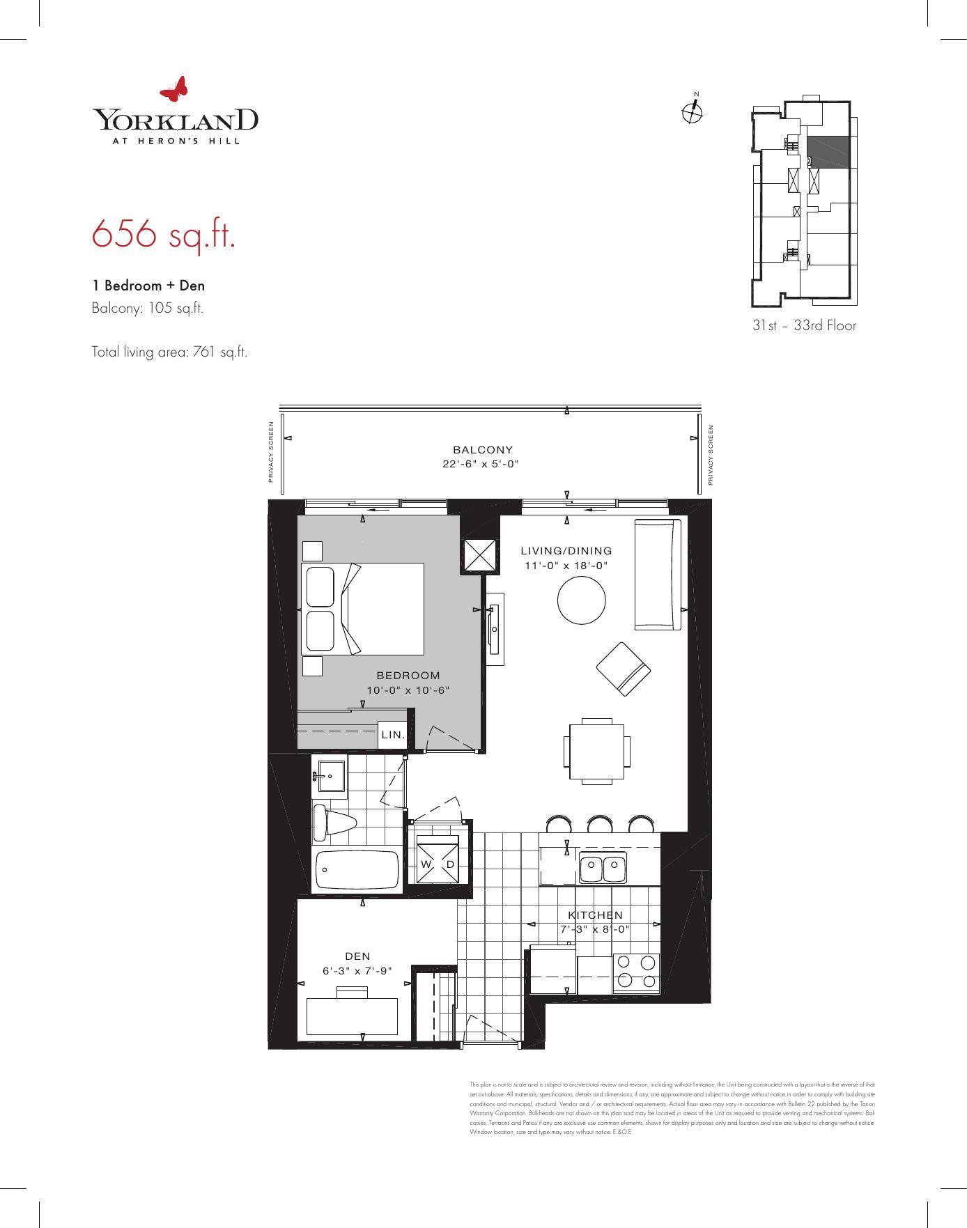 Suite 05 - 1 Bedroom+Den floor plan