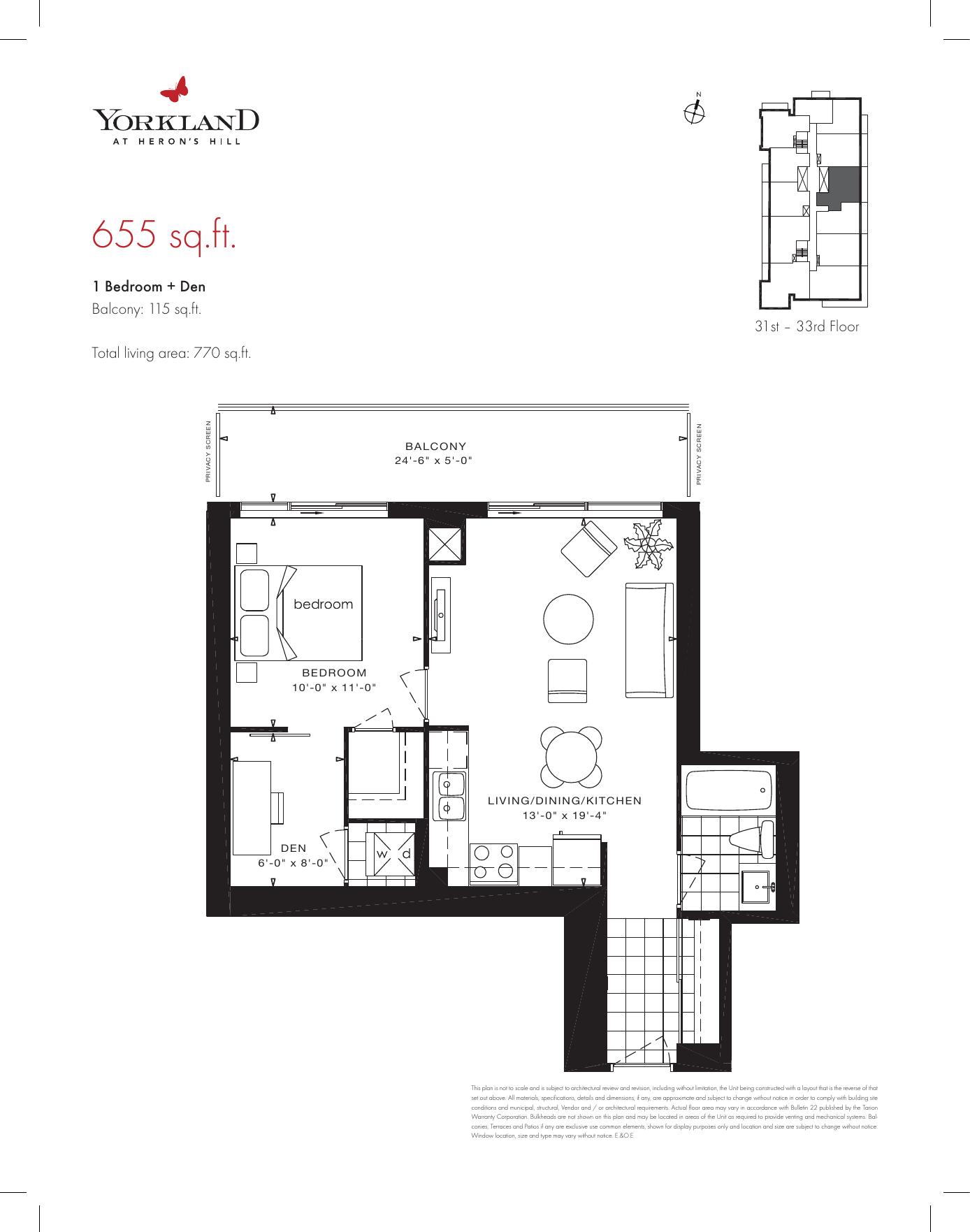 Suite 06 - 1 Bedroom+Den floor plan