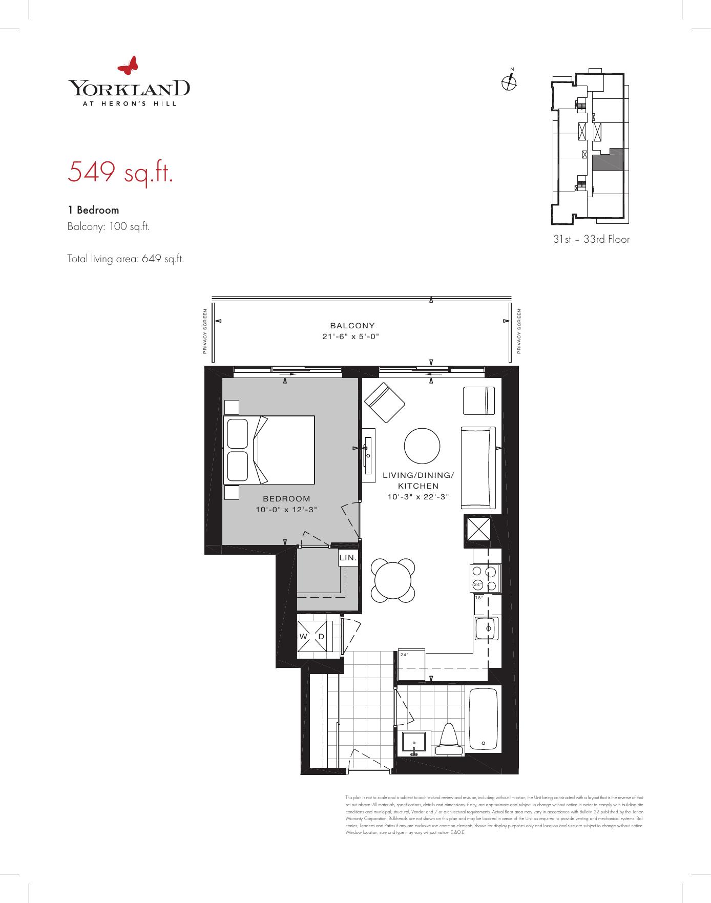 Suite 07 - 1 Bedroom floor plan