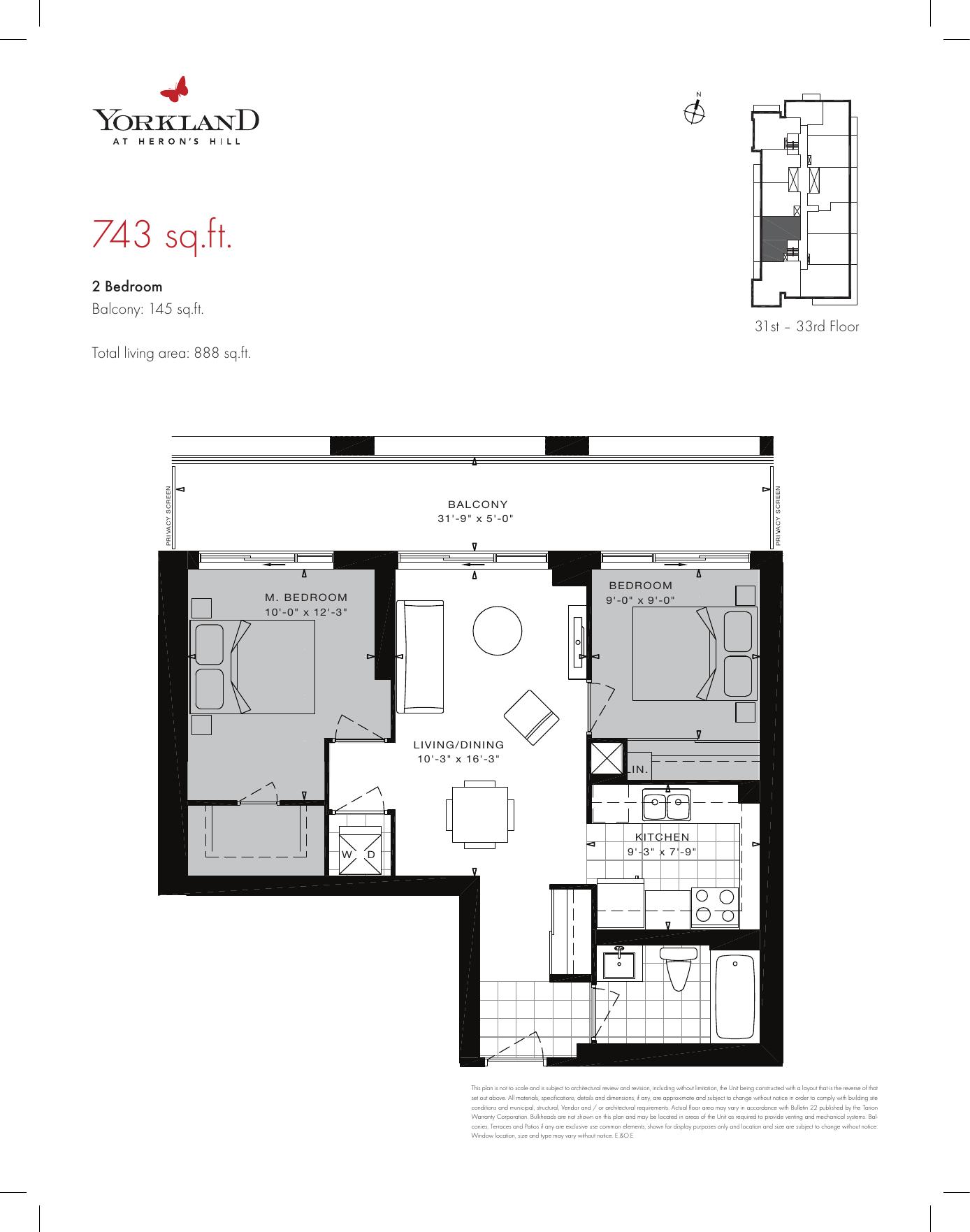 Suite 11 - 2 Bedroom floor plan