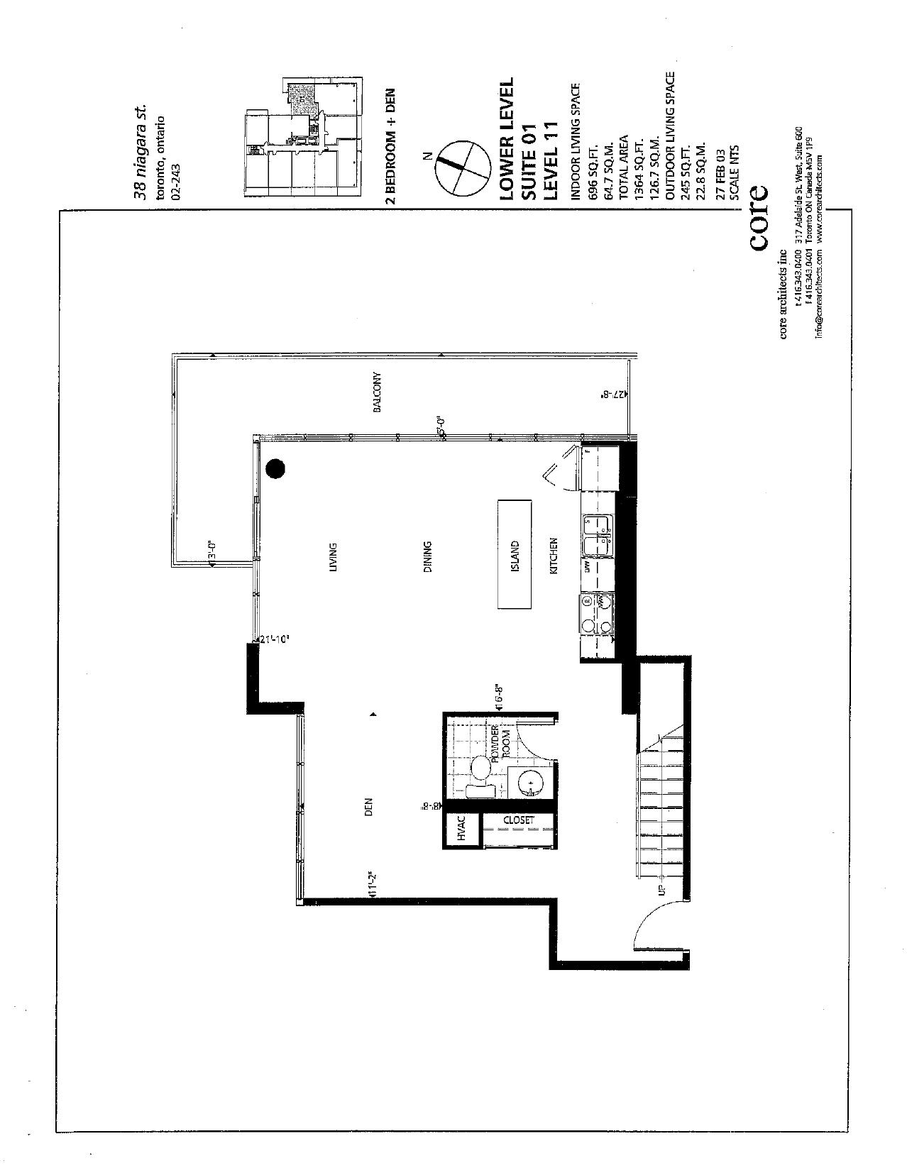 Penthouse Suite 01 Upper floor plan