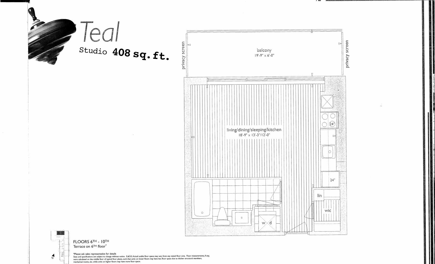 Teal floor plan